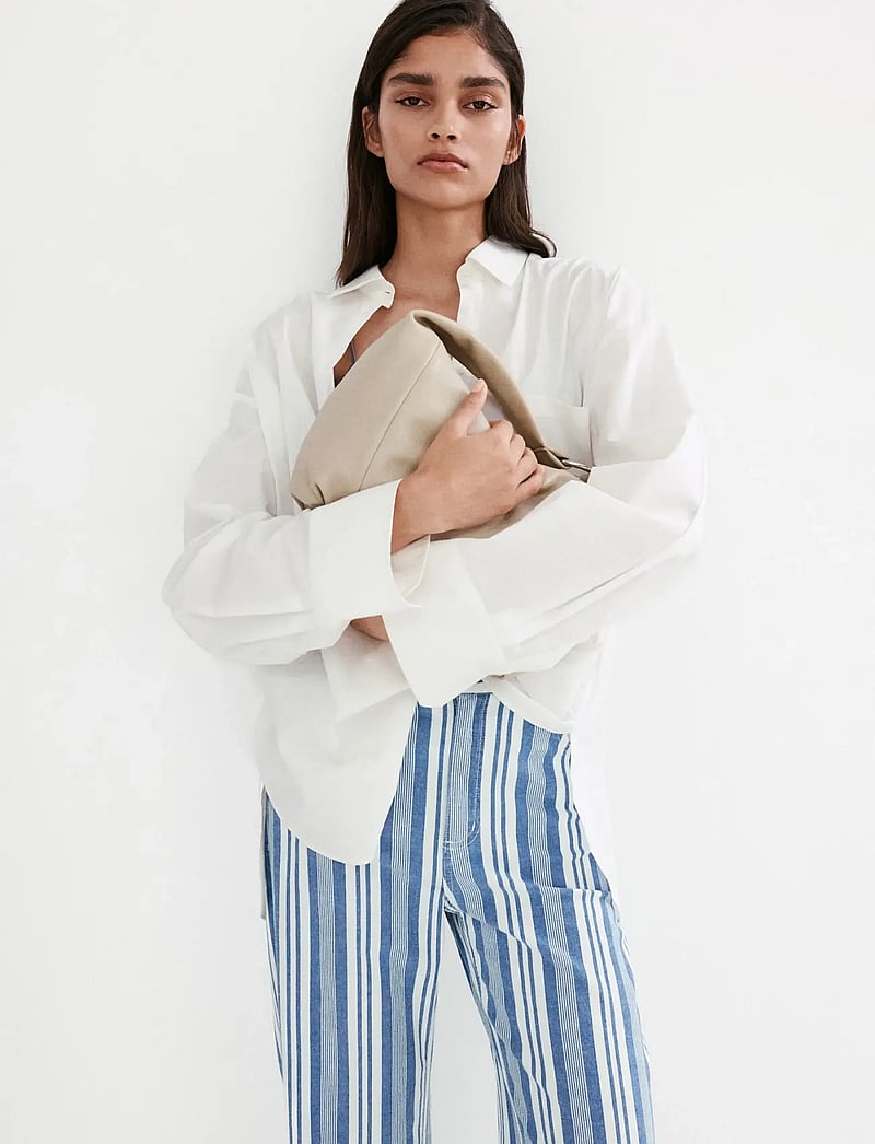 Mango - Straight striped jeans - straight jeans - medium blue - 0