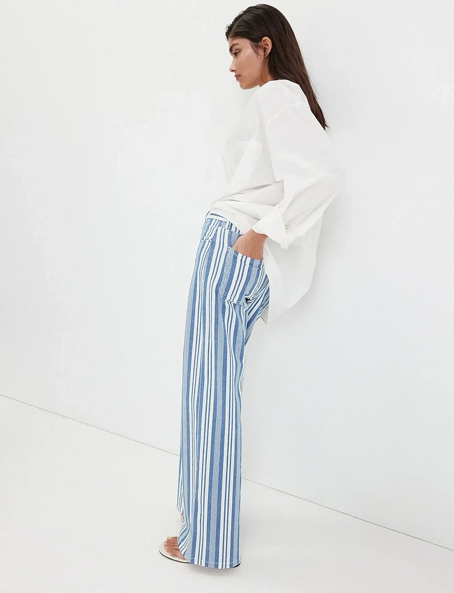 Mango - Straight striped jeans - gerade jeans - medium blue - 3
