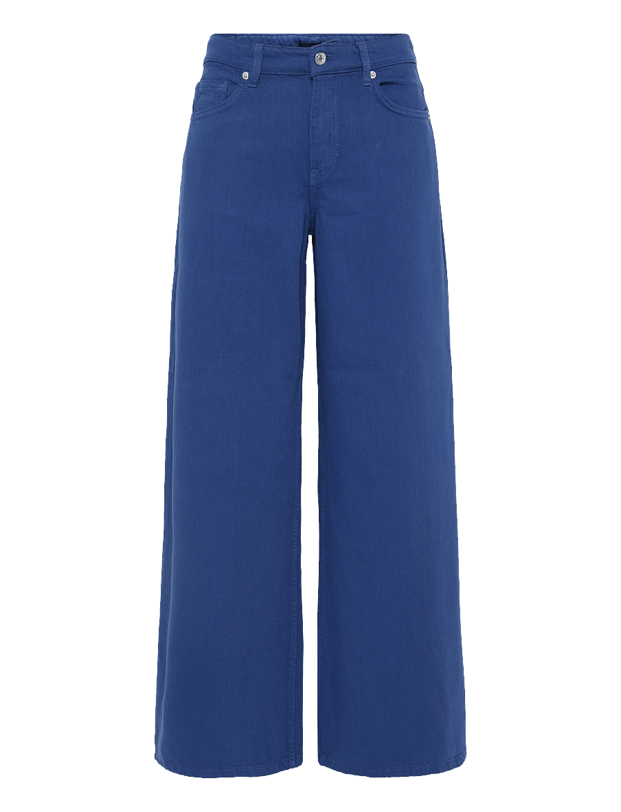 Mango - Low-rise wideleg jeans - medium blue - 0