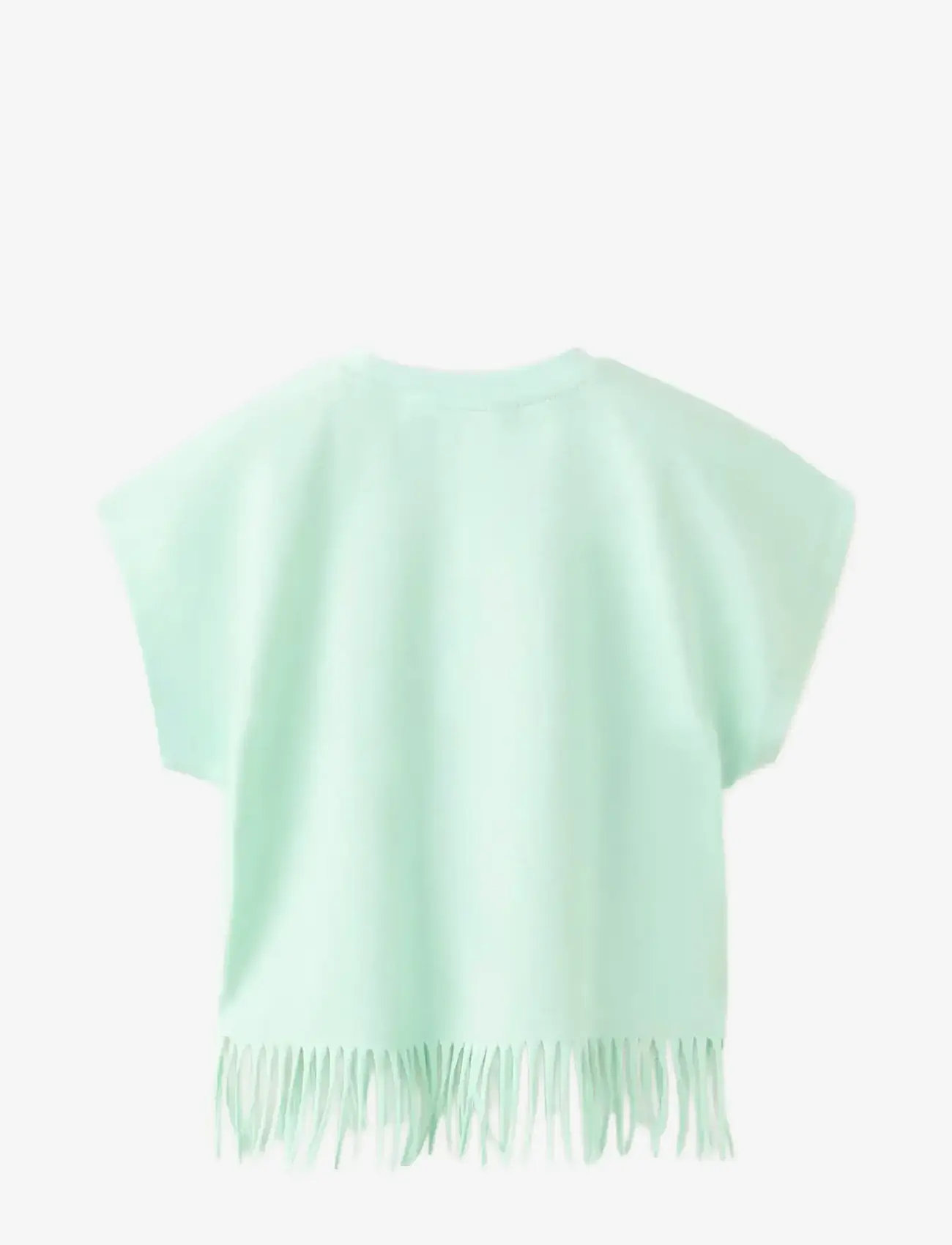 Mango - Minnie Mouse fringed T-shirt - kortærmede t-shirts - green - 2