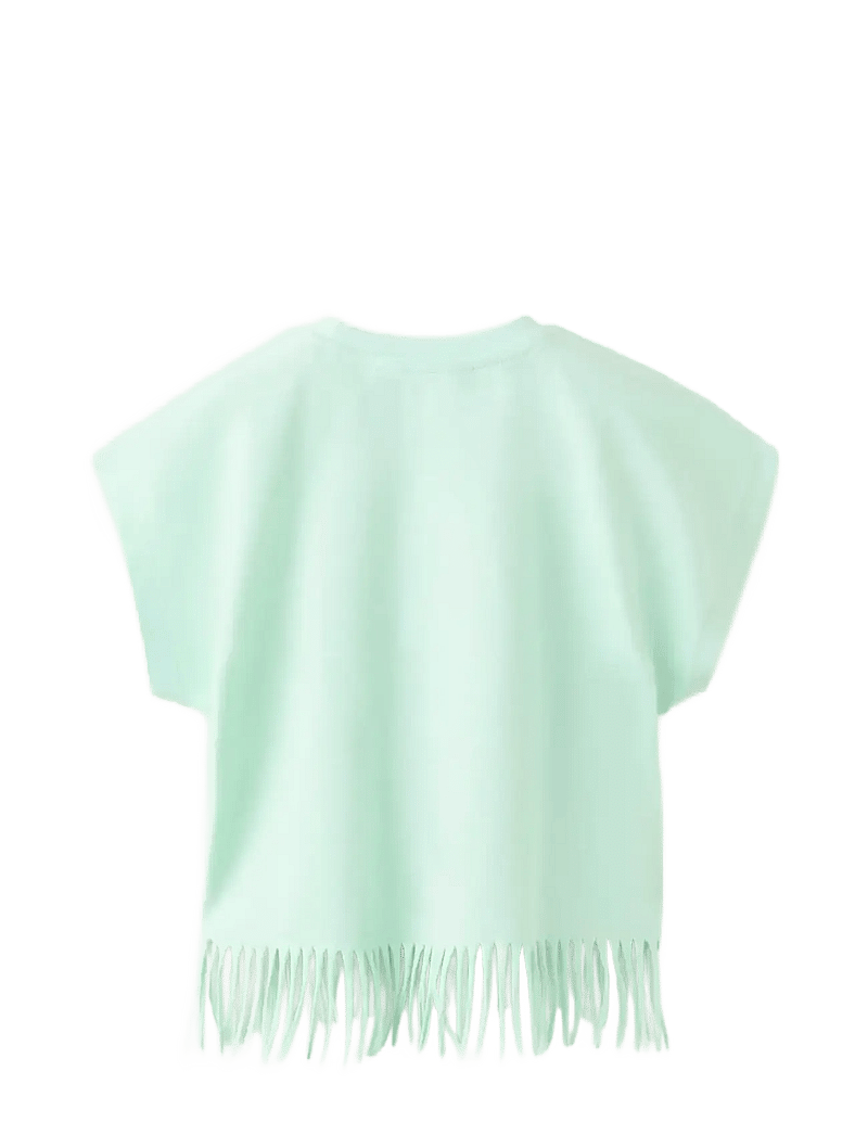Mango - Minnie Mouse fringed T-shirt - kortærmede t-shirts - green - 2