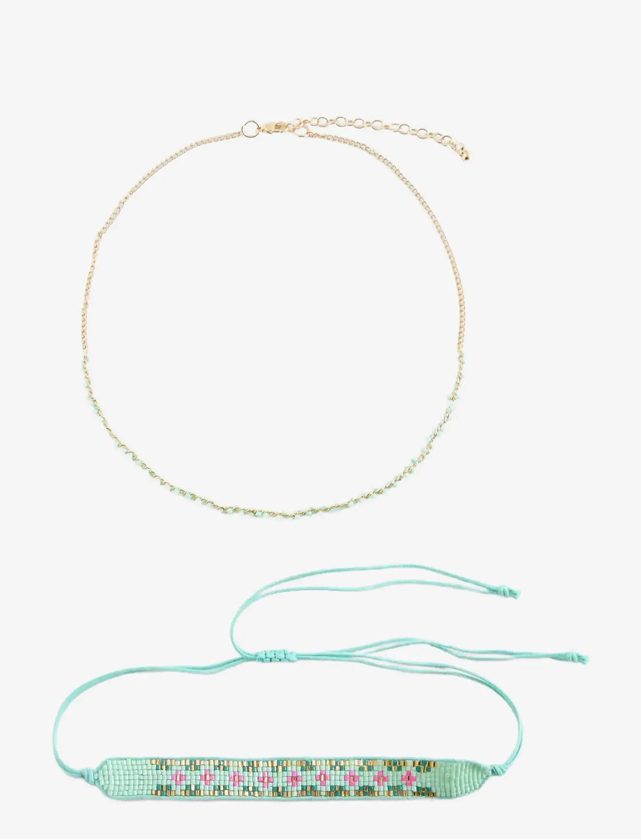 Mango - Combined necklace pack - halskæder - turquoise - aqua - 0