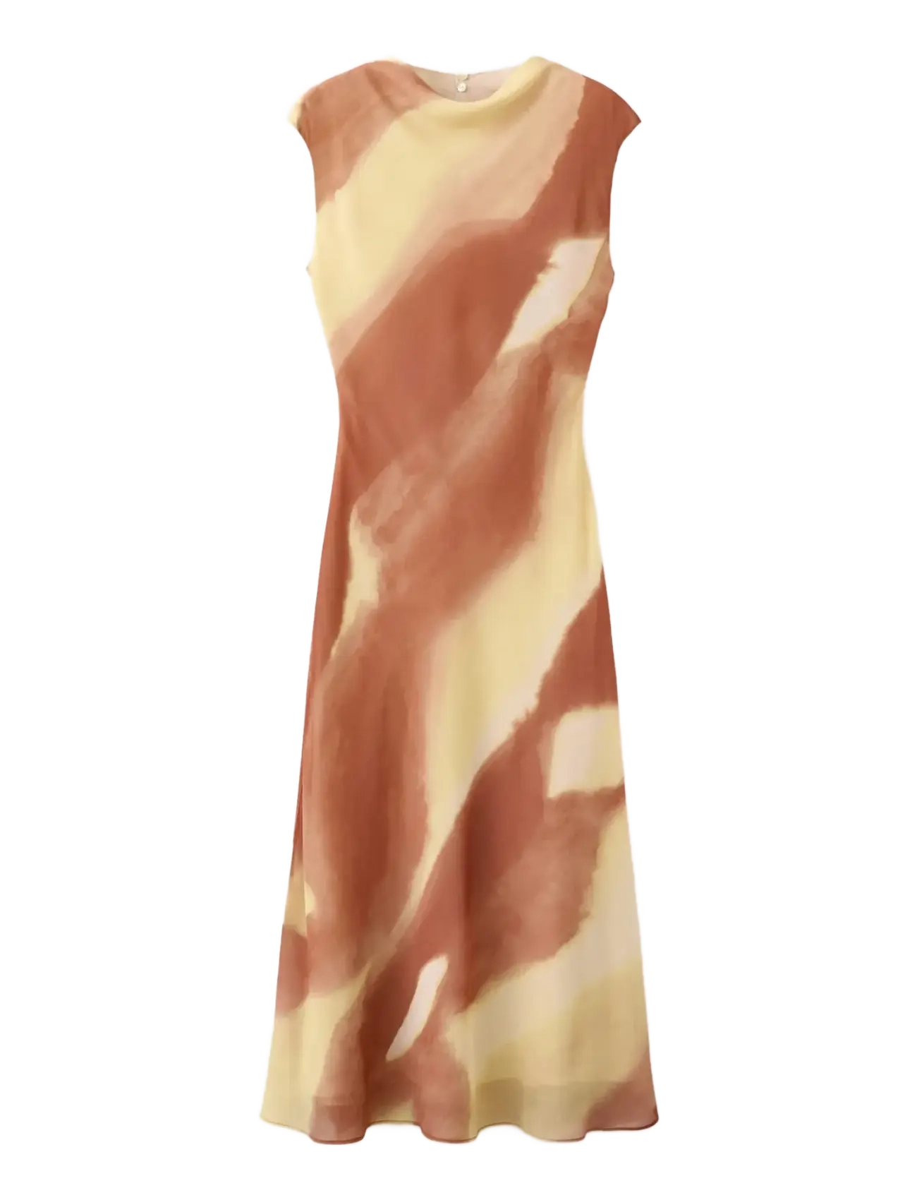 Mango - A-line printed dress - aftenkjoler - yellow - 1