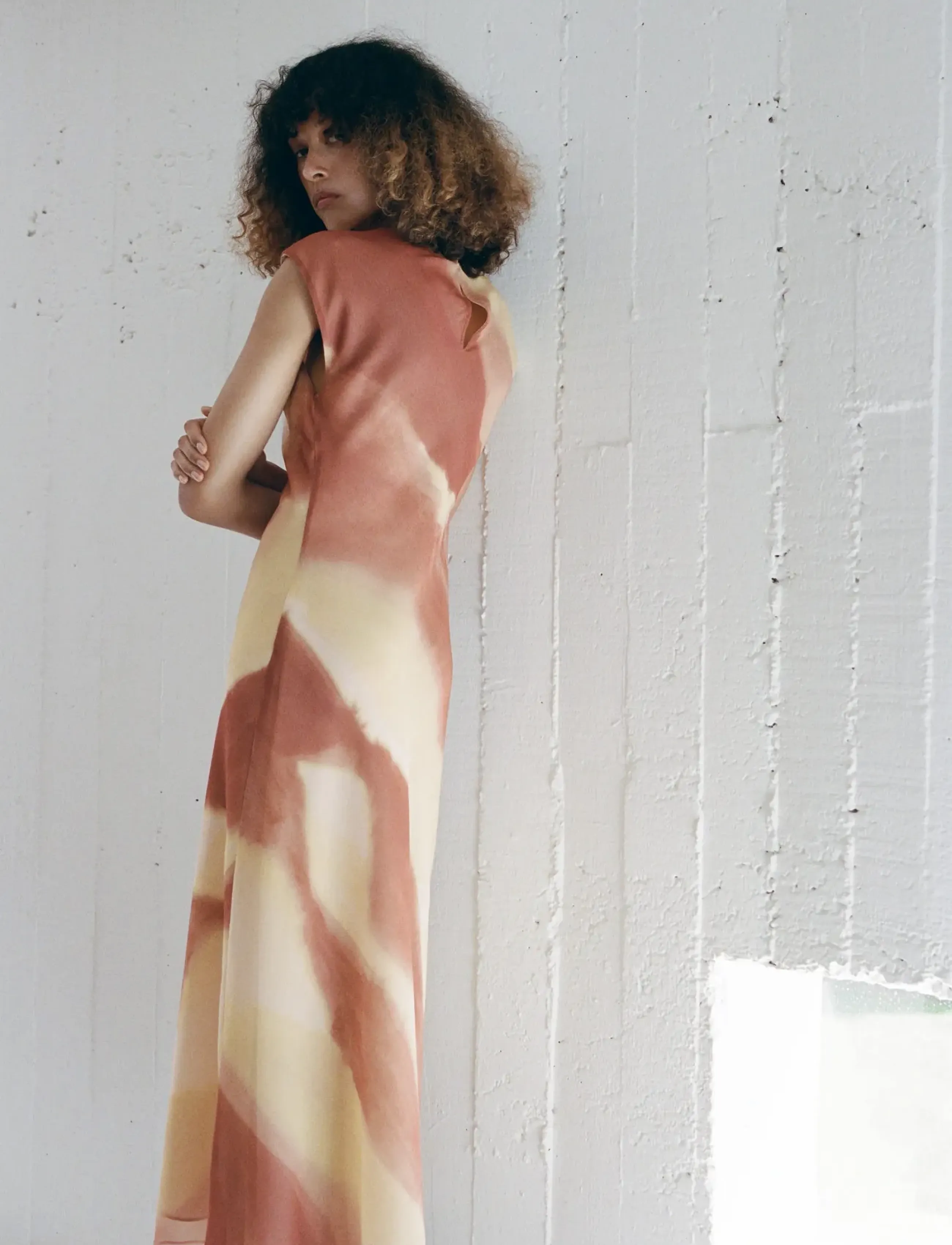 Mango - A-line printed dress - aftenkjoler - yellow - 2