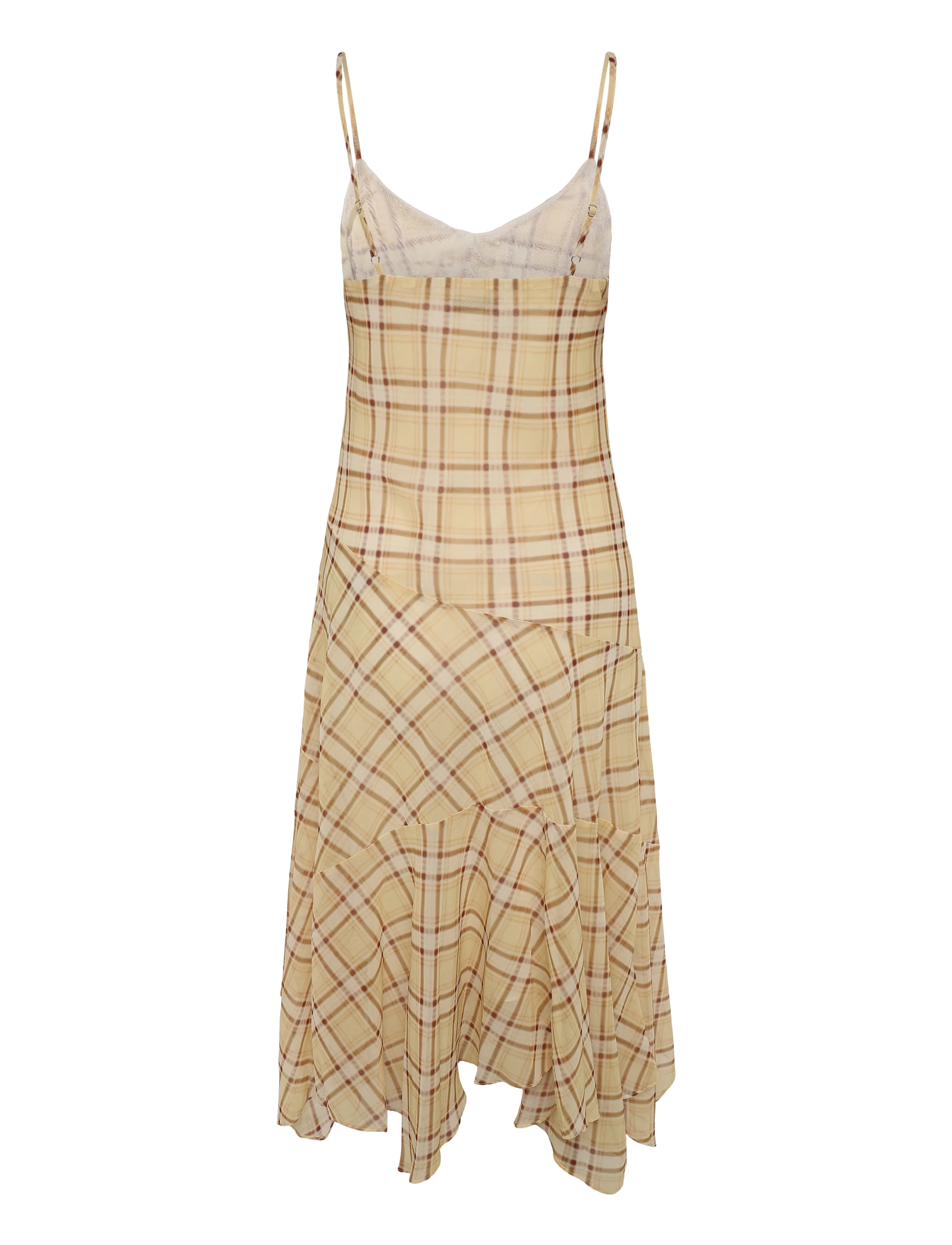 Mango - Check asymmetrical dress - sommerkjoler - yellow - 2