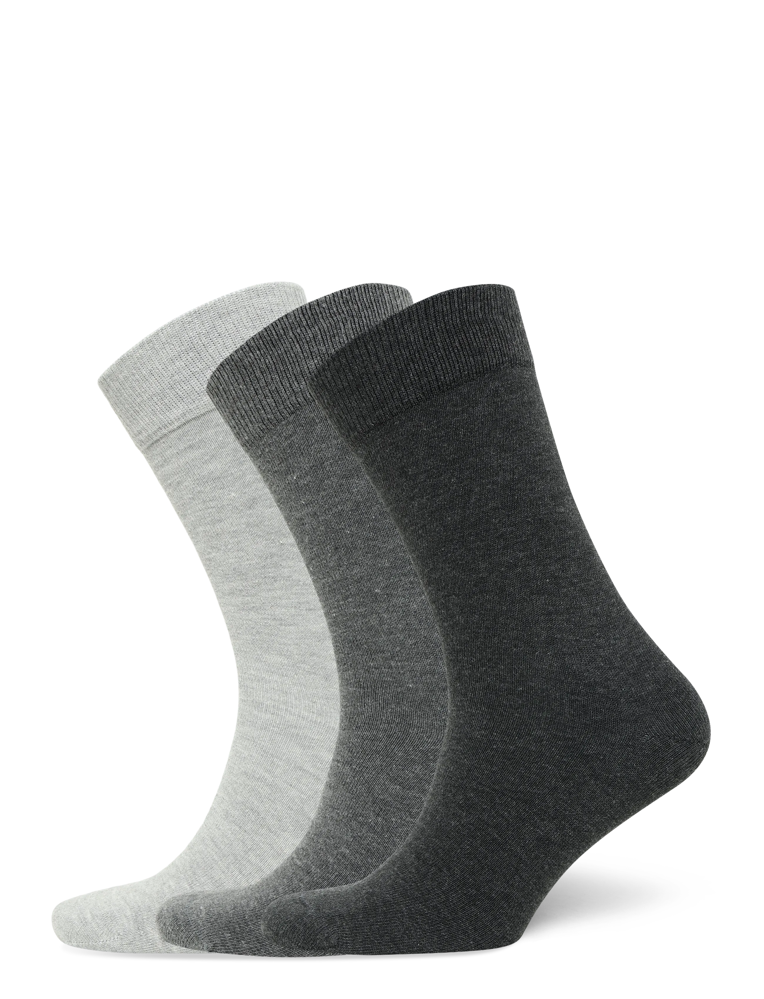 Mango 3-pack long cotton socks - Underkläder - GREY / grey