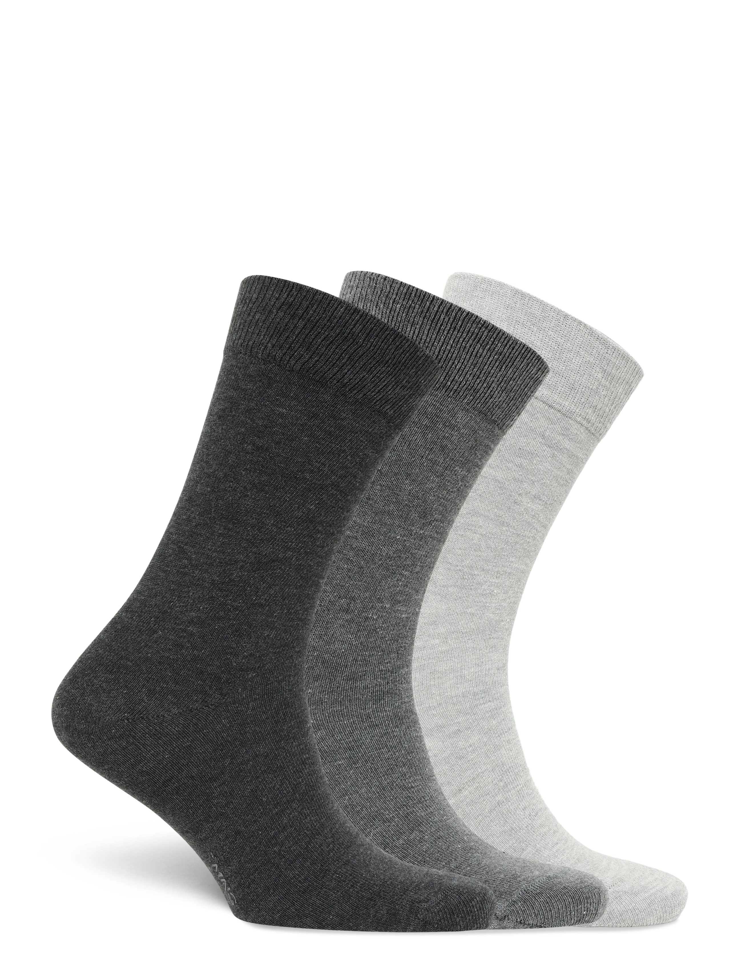 Mango - 3-pack long cotton socks - laveste priser - grey - 1