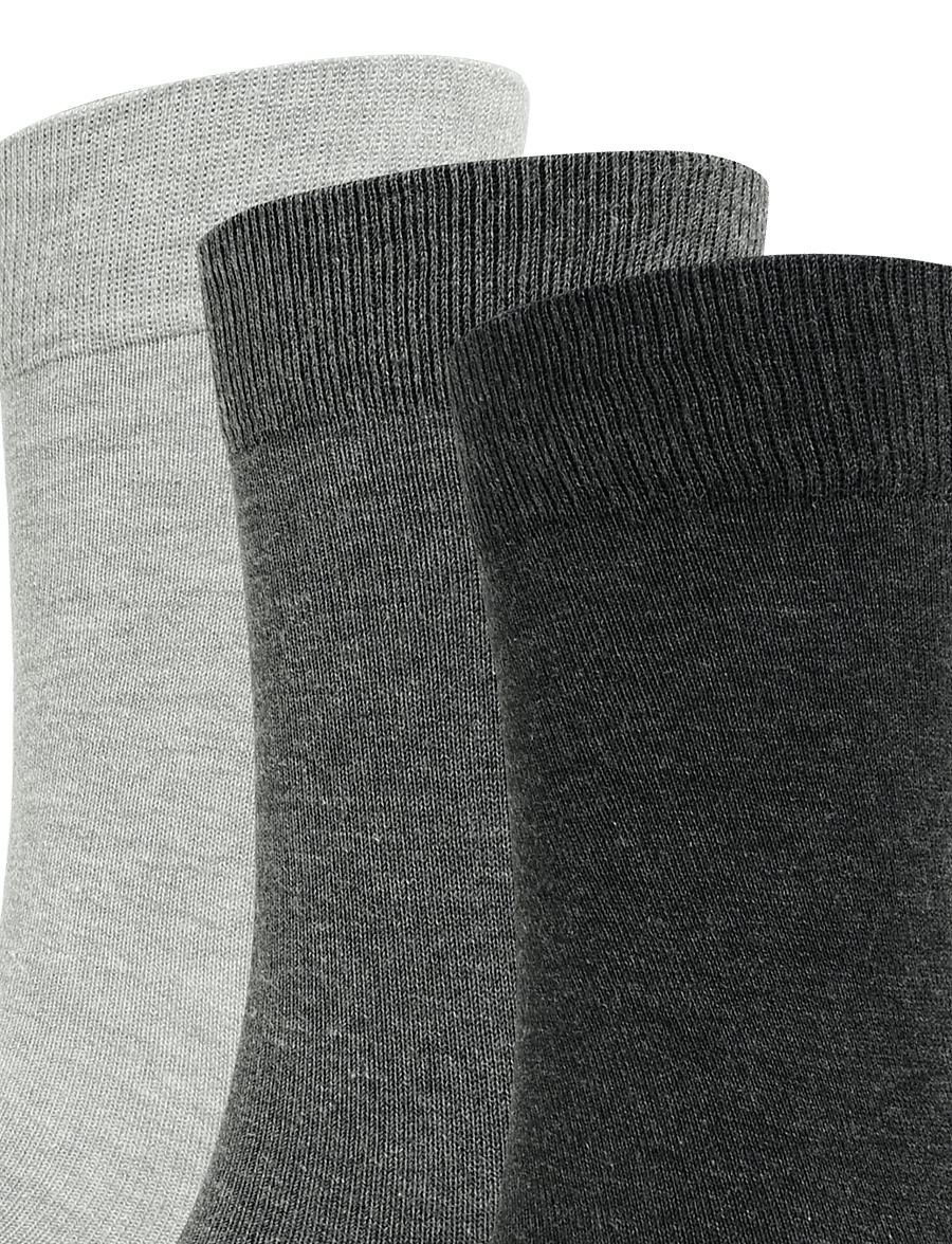 Mango - 3-pack long cotton socks - vanliga strumpor - grey - 2