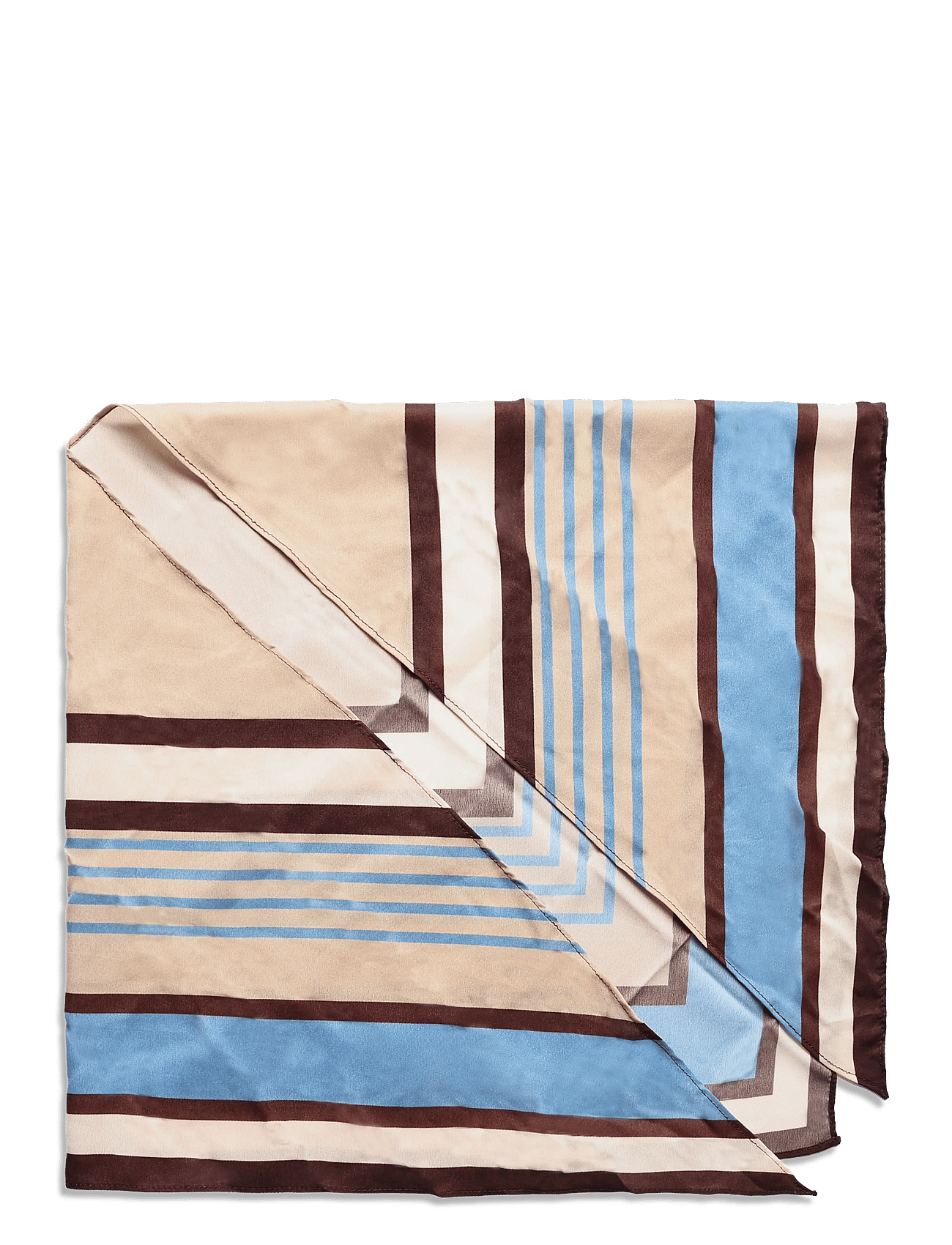 Striped satin scarf - MEDIUM