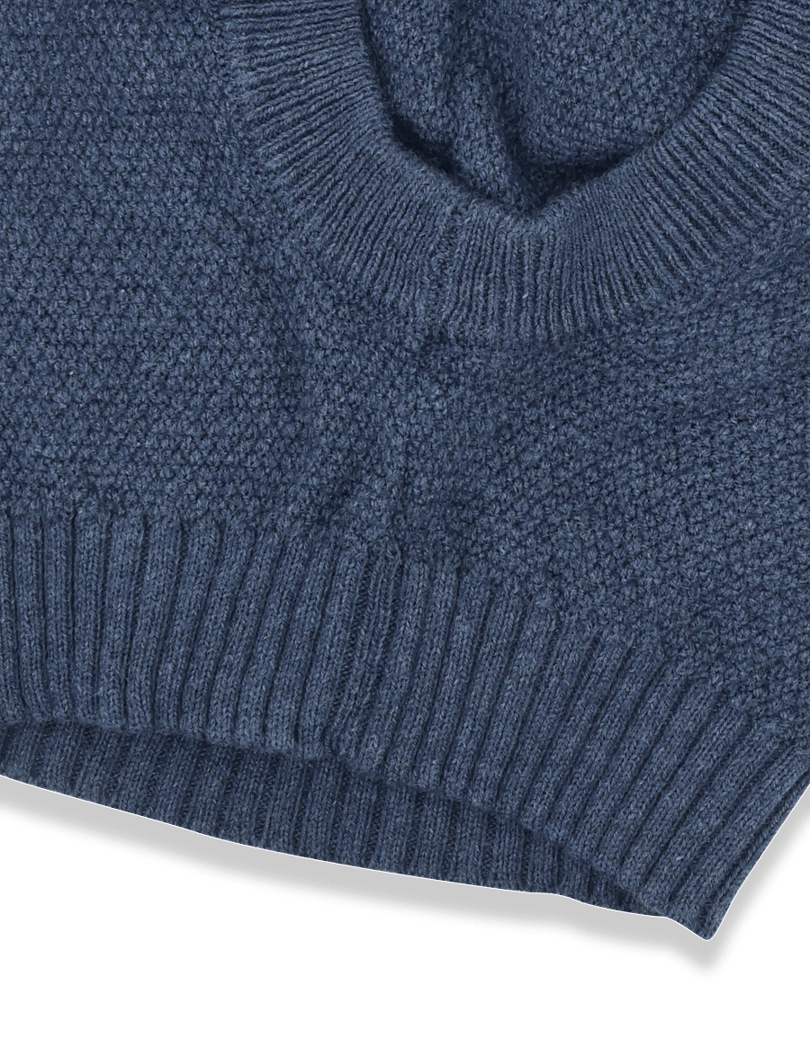 Mango - Knitted bonnet - vinteraccessoarer - dark blue - 2