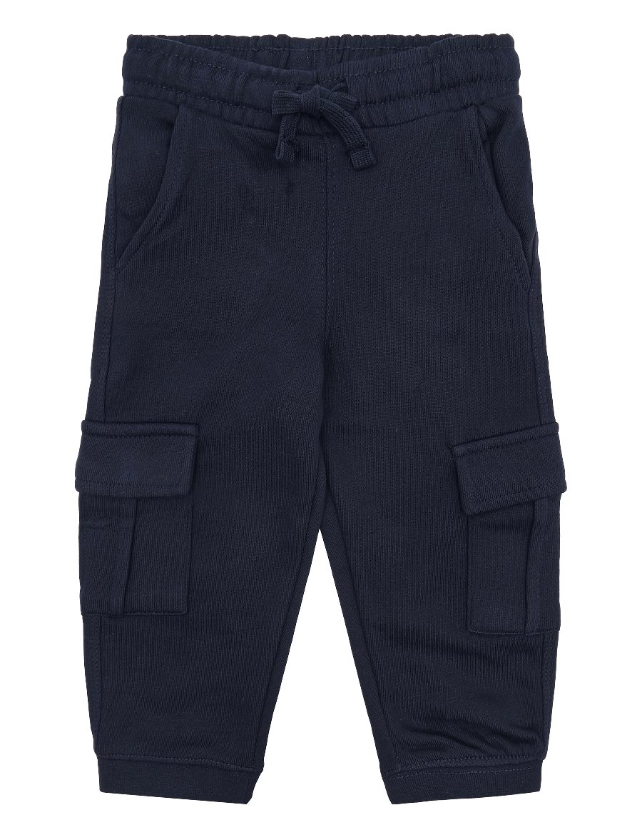 Mango - Cotton cargo trousers - cargobyxor - navy - 0