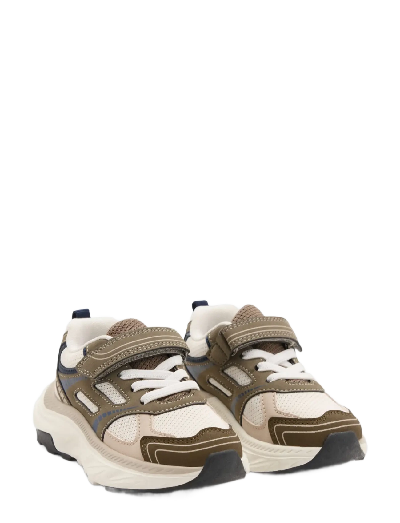 Mango - Velcro fastening mixed sneakers - løbesko - beige - khaki - 1