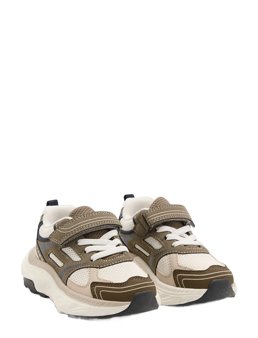 Mango - Velcro fastening mixed sneakers - løbesko - beige - khaki - 1