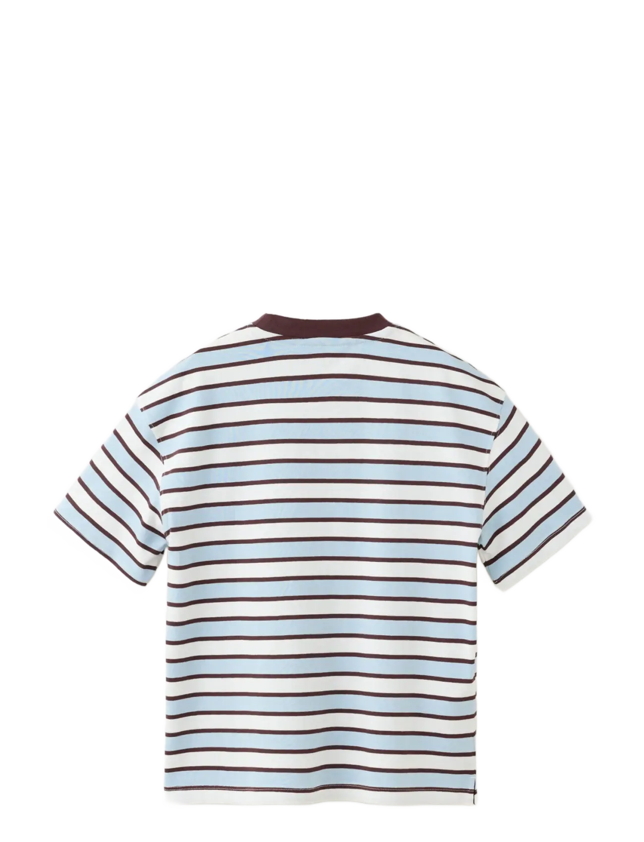 Mango - 100% cotton striped t-shirt - kortærmede t-shirts - lt-pastel blue - 1