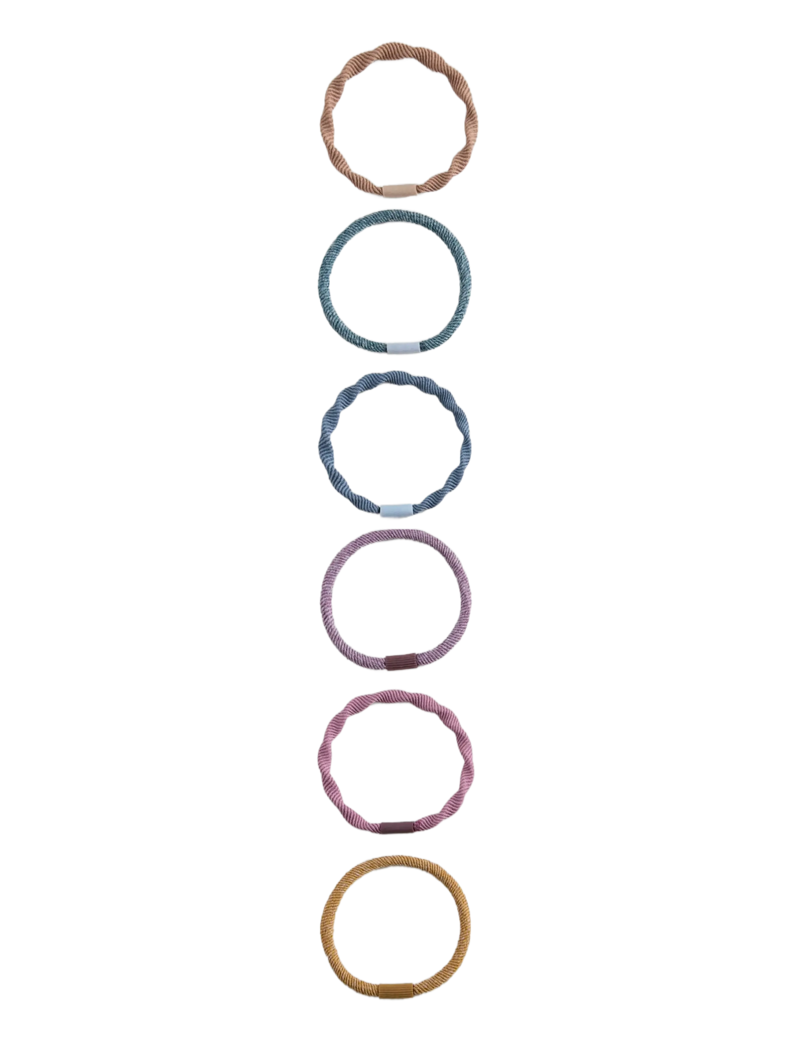 Mango Pack Of 6 Combined Hair Ties, One Size, Blue, Hårtilbehør > Scrunchies & Hair Ties, Børn