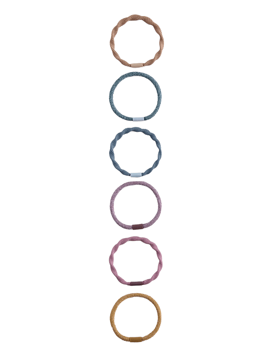 Mango - Pack of 6 combined hair ties - hårbånd og hårsnore - medium blue - 0