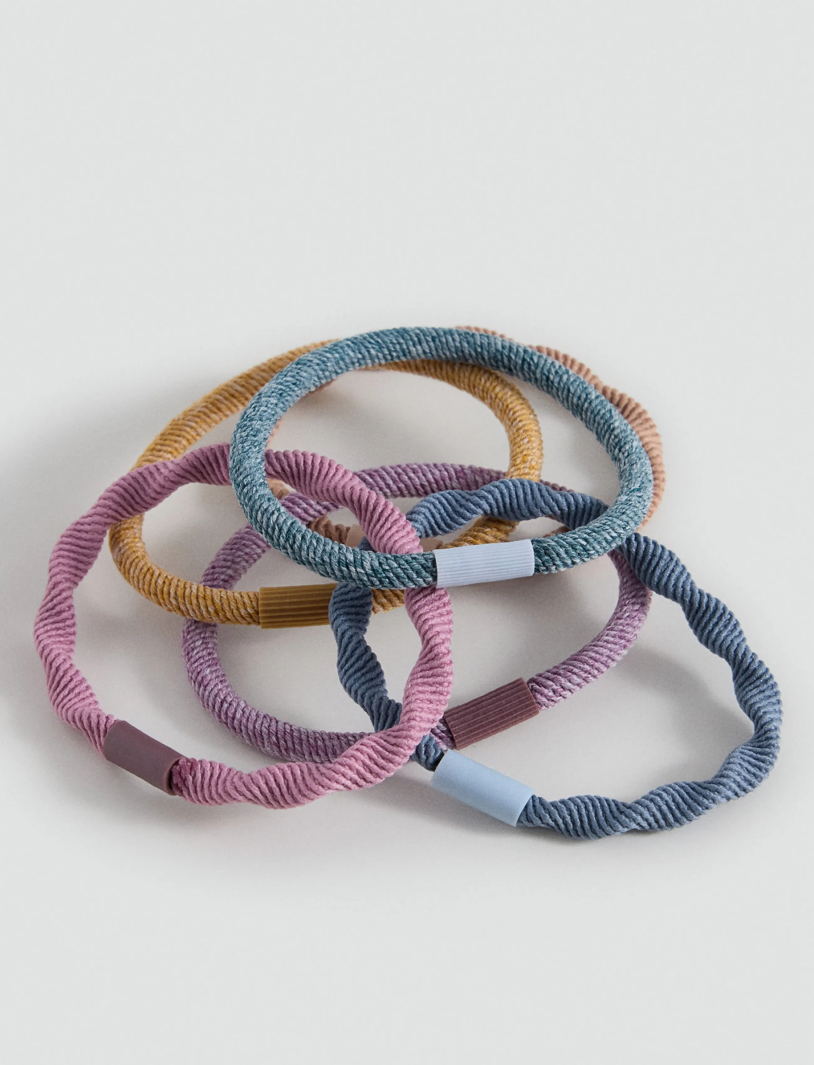 Mango - Pack of 6 combined hair ties - medium blue - 1