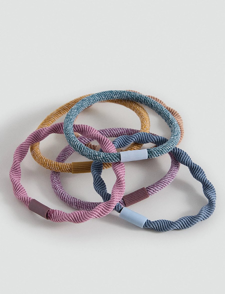 Mango - Pack of 6 combined hair ties - hårbånd og hårsnore - medium blue - 1