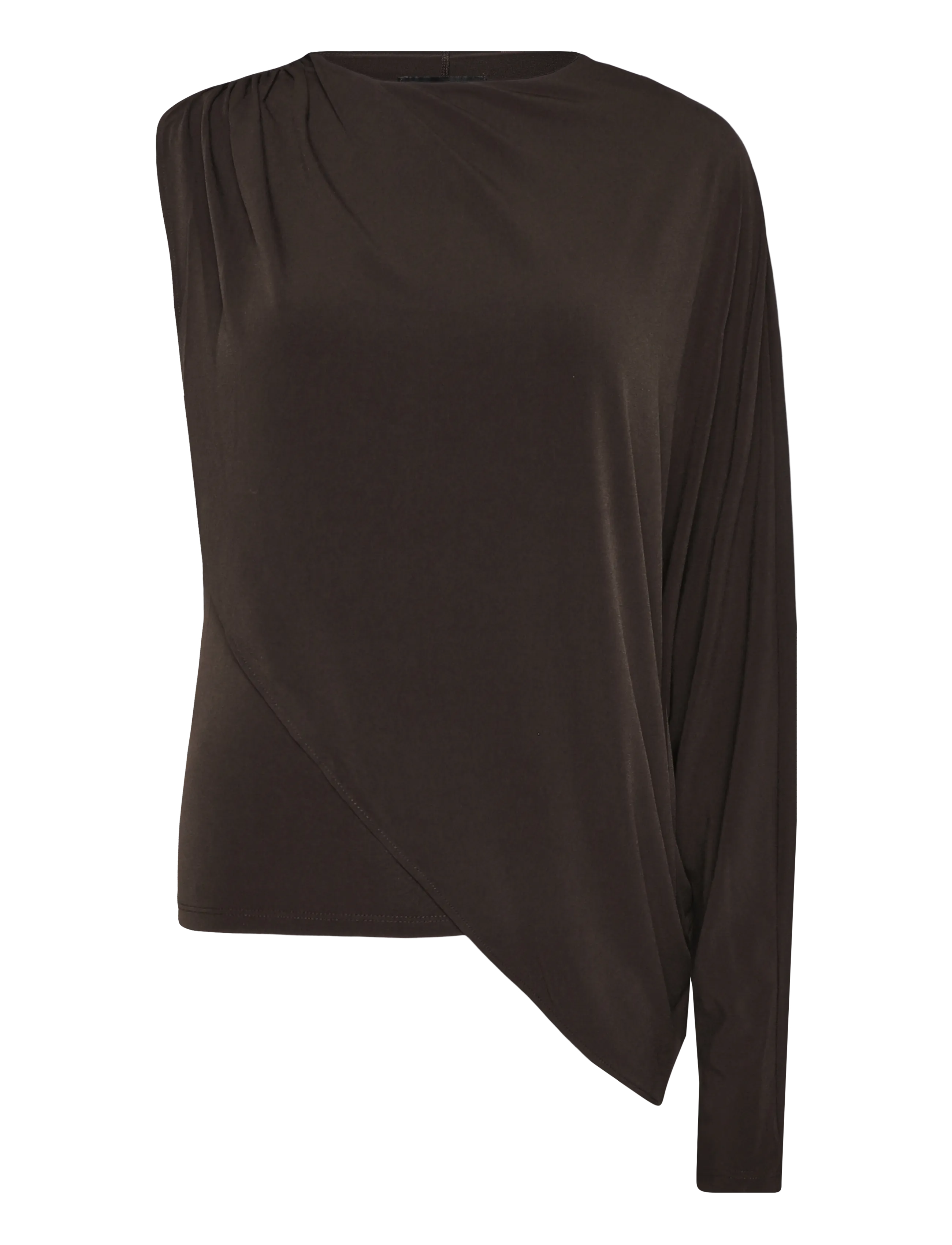Mango Ruffled asymmetrical blouse - Mode trends - BROWN / brown