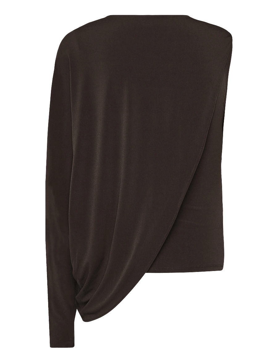 Mango - Ruffled asymmetrical blouse - særlige begivenheder - brown - 2