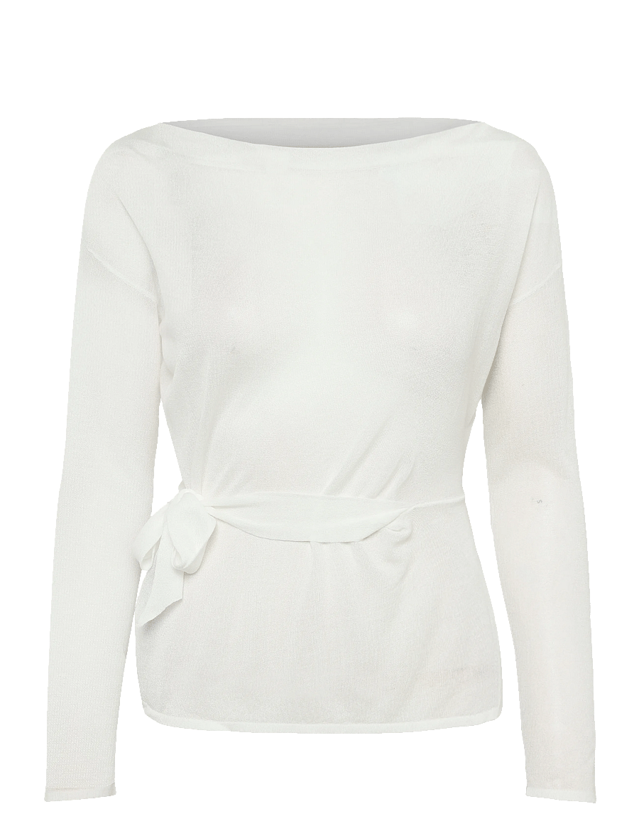 Mango - Fine knit bow jumper - stickade tröjor - natural white - 1