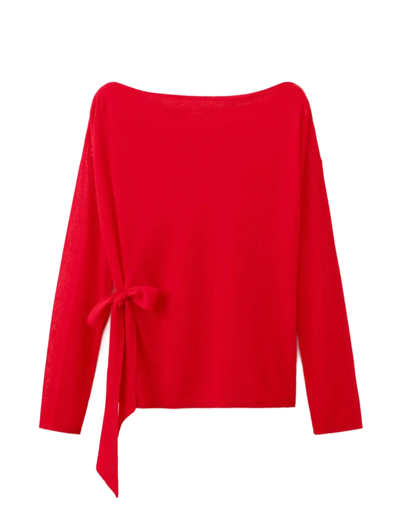 Mango Fine knit bow jumper - Neuleet - RED / red