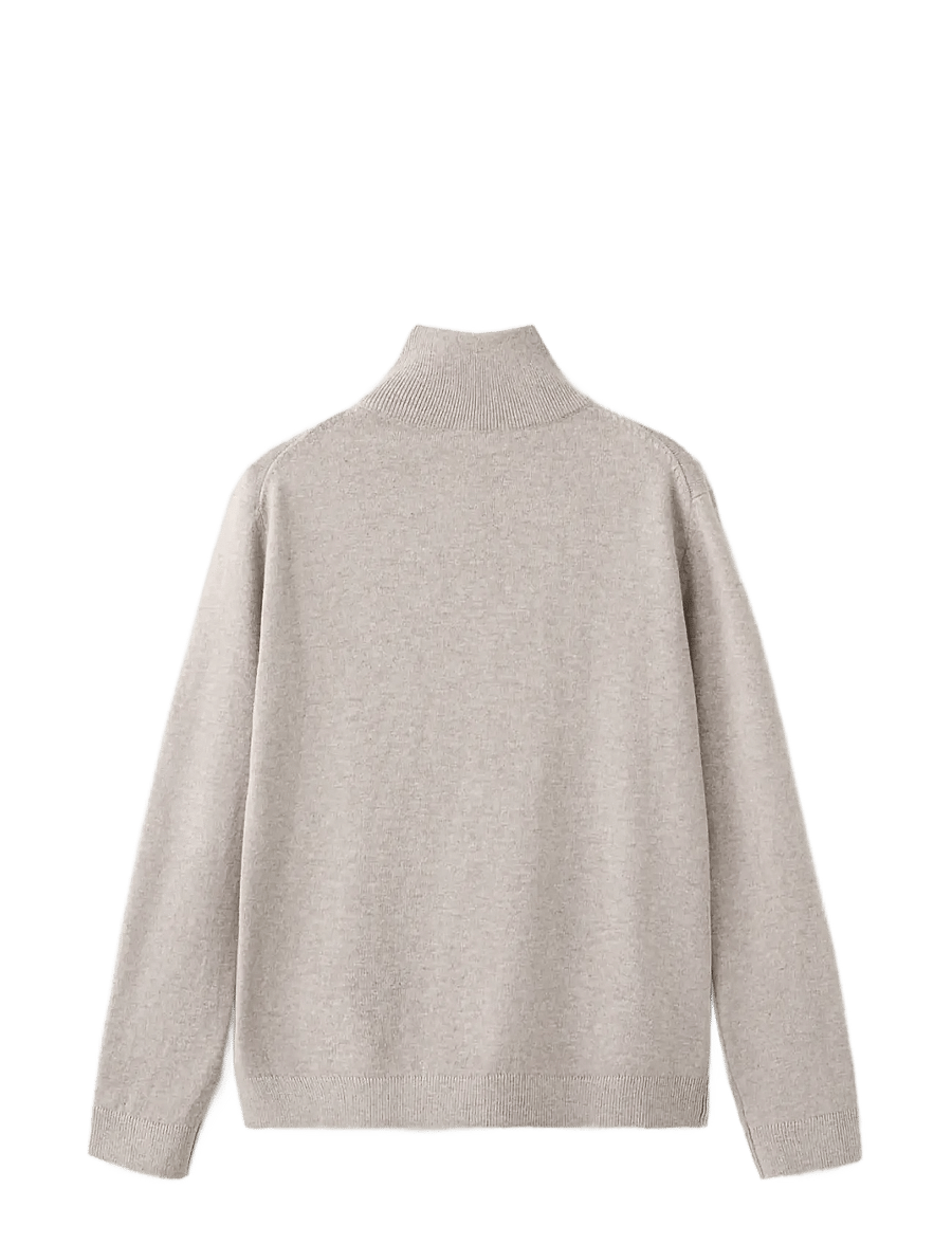 Mango - Knitted sweater with perkins neck - trøjer - medium brown - 1