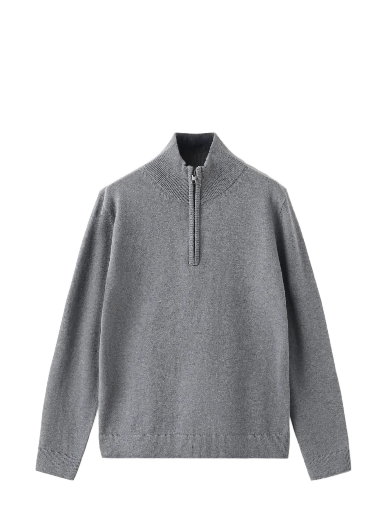 Mango Knitted sweater with perkins neck - Stickade tröjor - MEDIUM GREY / grey