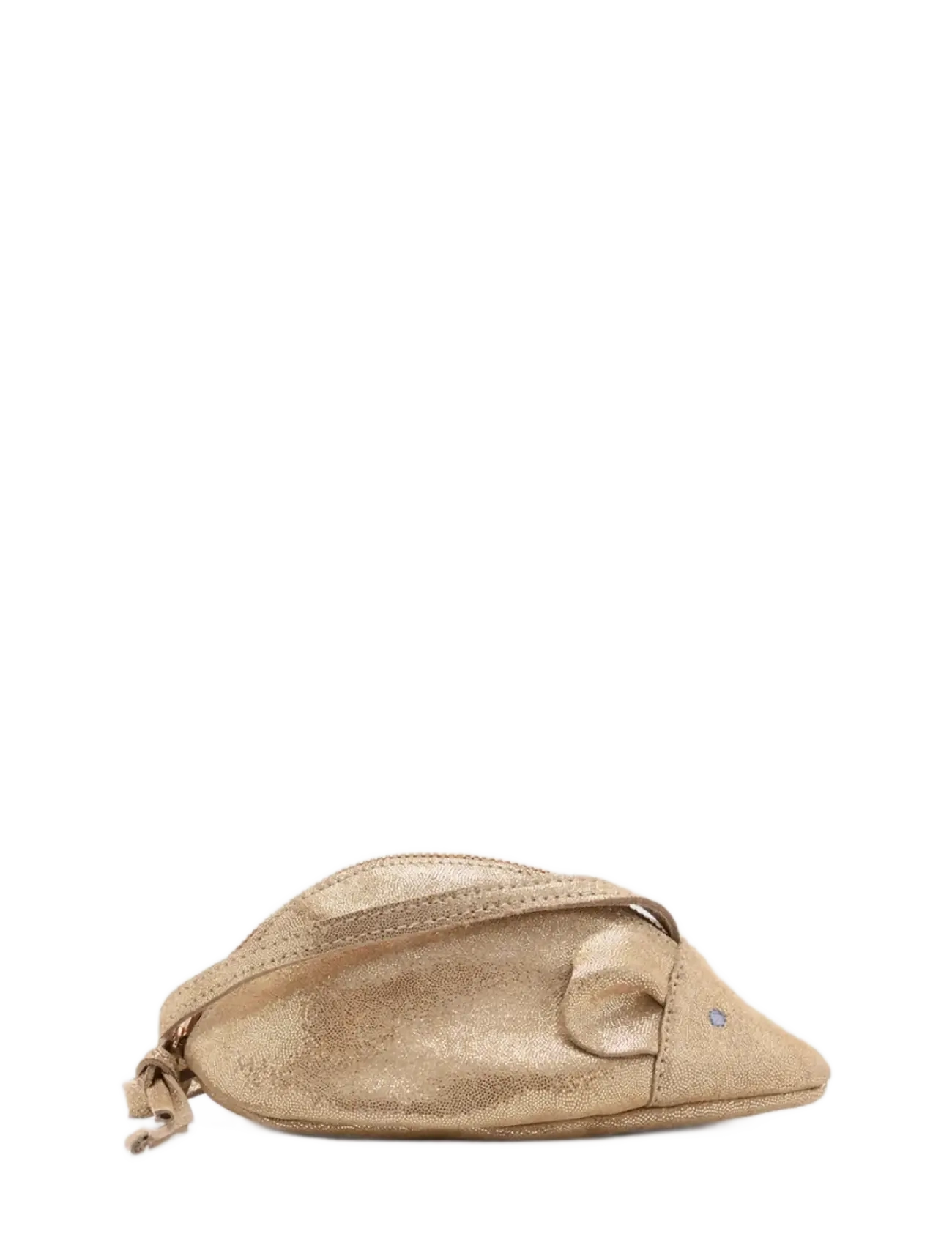 Mango Mouse leather handbag - Tygpåsar & Små väskor - LT PASTEL BROWN / gold