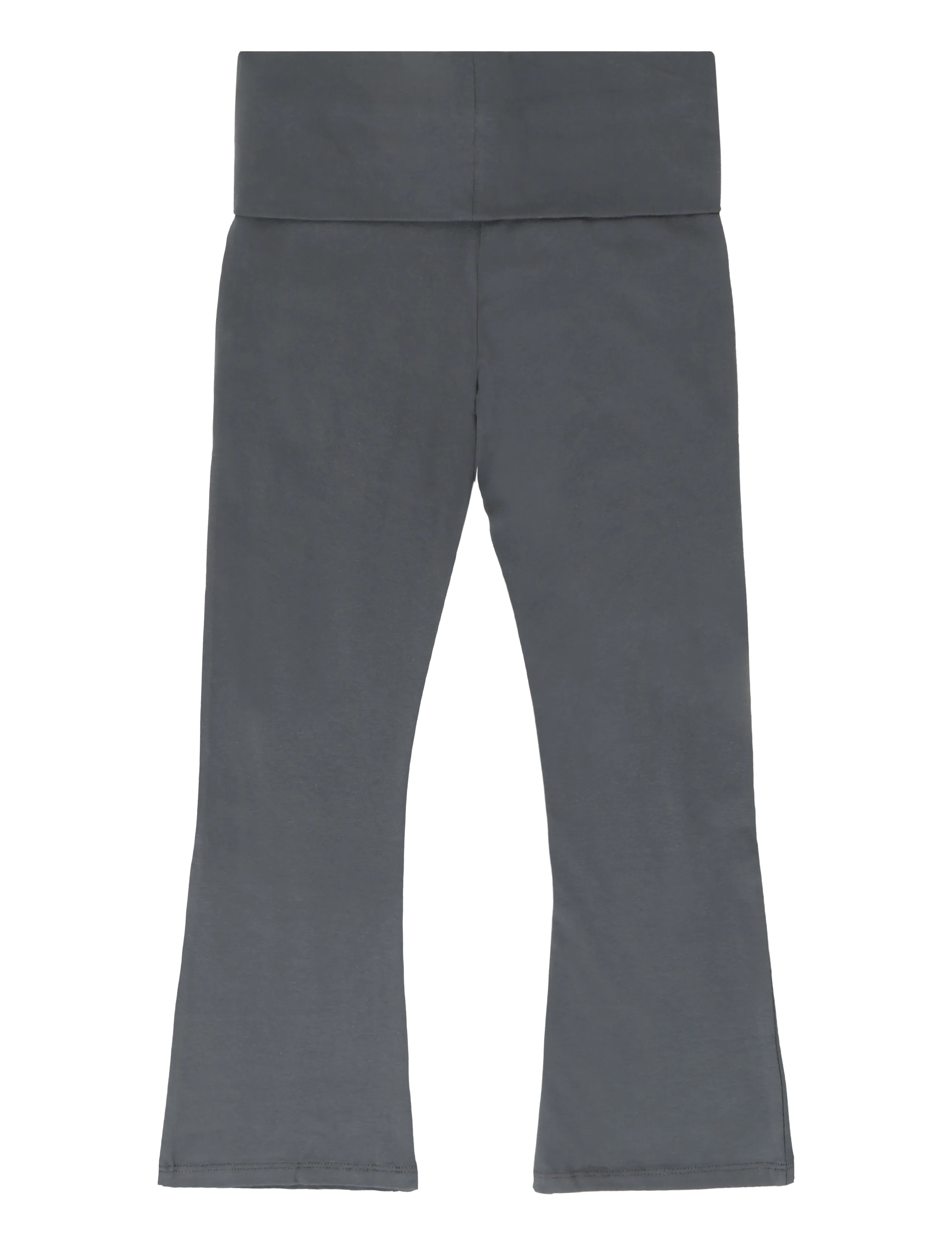Mango - Cotton roll-over waistband leggings - leggings - charcoal - 1
