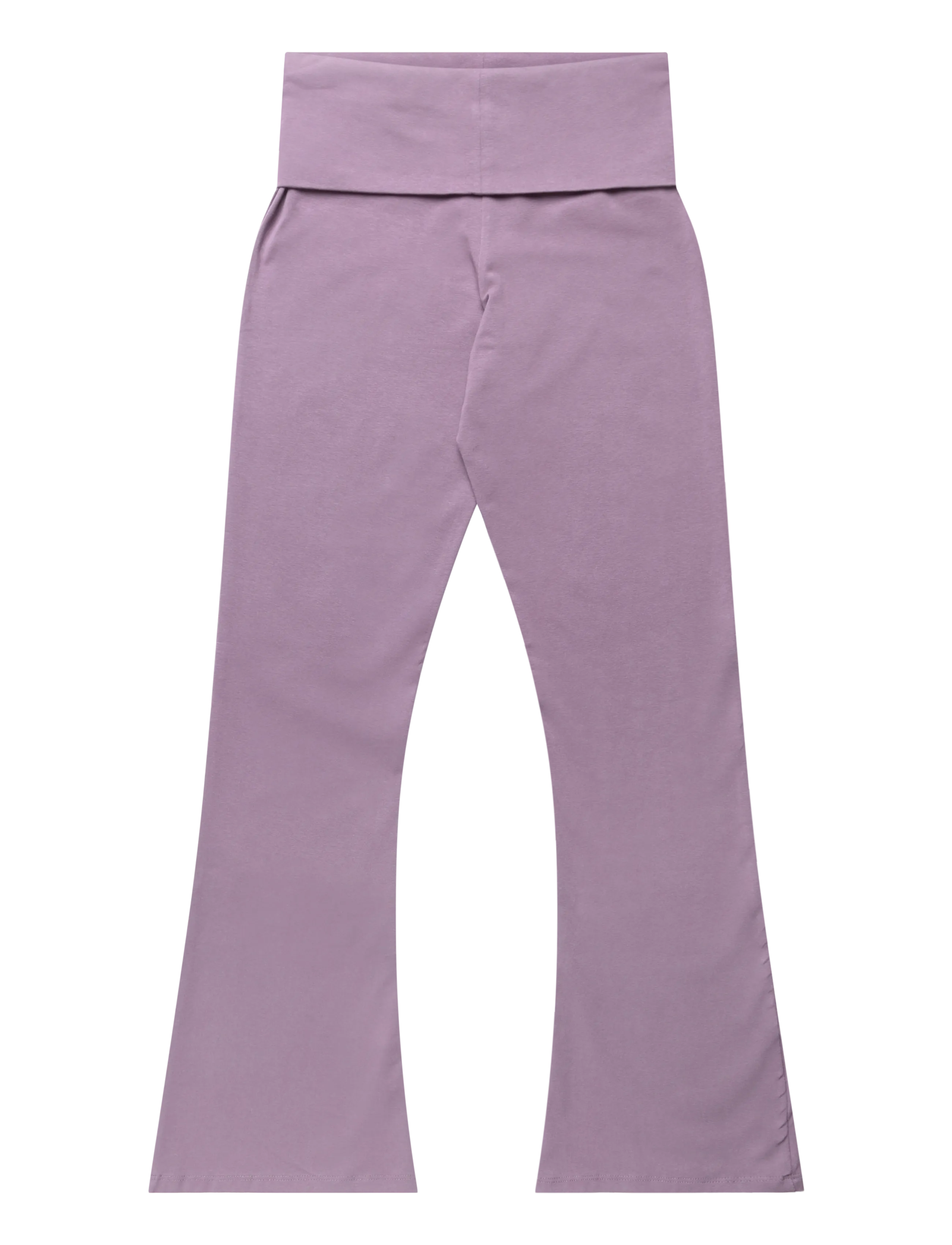 Mango Cotton roll-over waistband leggings - Leggings - MEDIUM PURPLE / purple