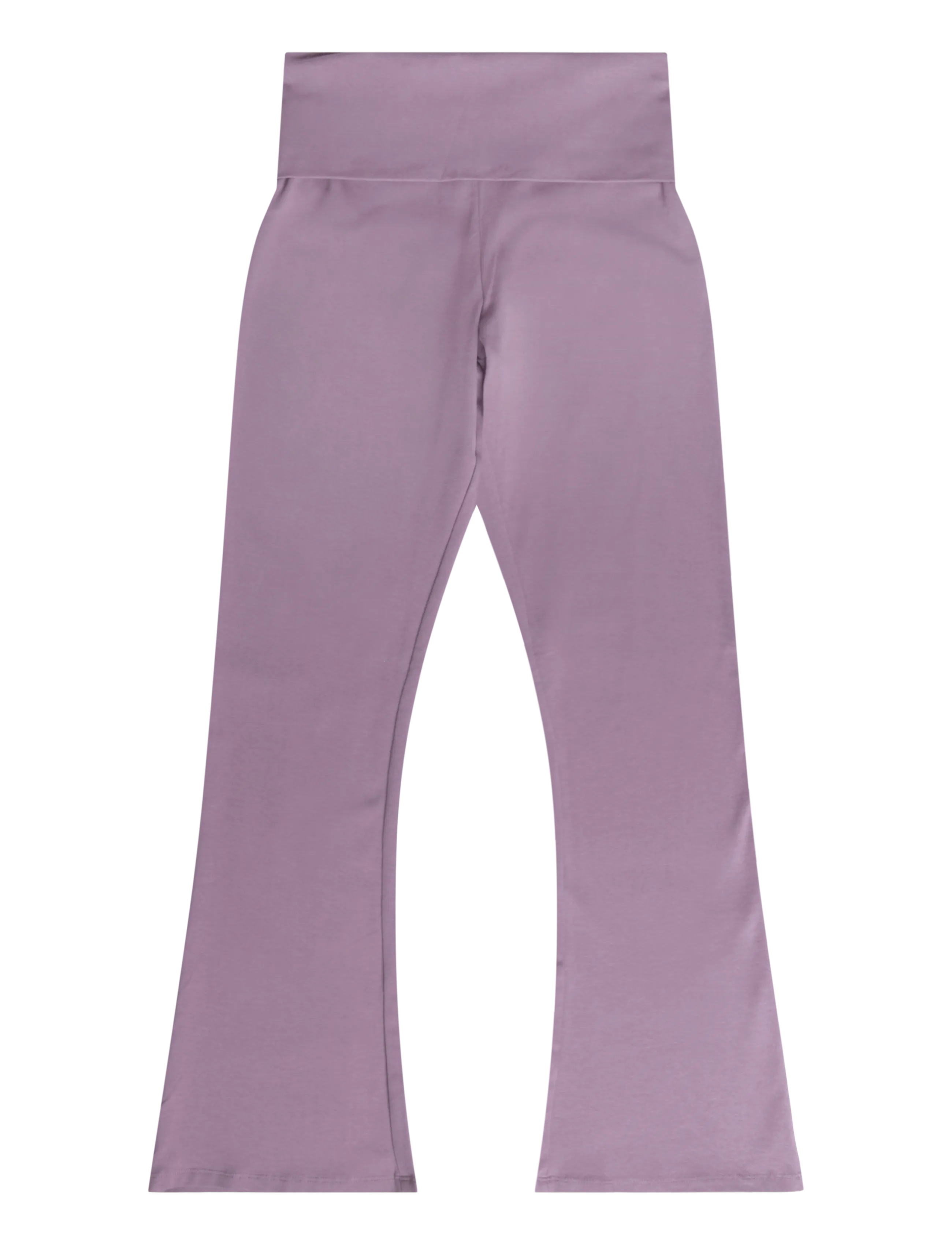 Mango - Cotton roll-over waistband leggings - leggings - medium purple - 1