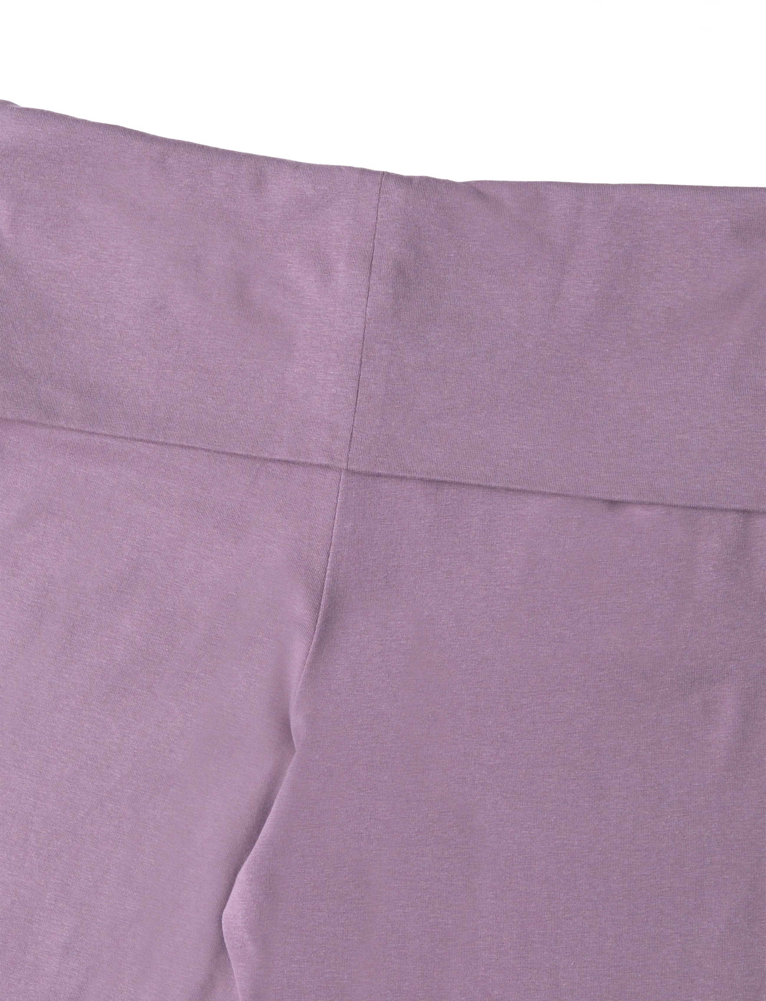 Mango - Cotton roll-over waistband leggings - leggings - medium purple - 2