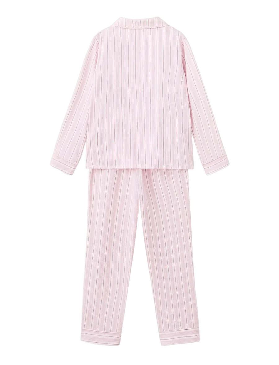 Mango - Full cotton striped pyjamas - pyjamasset - pink - 1