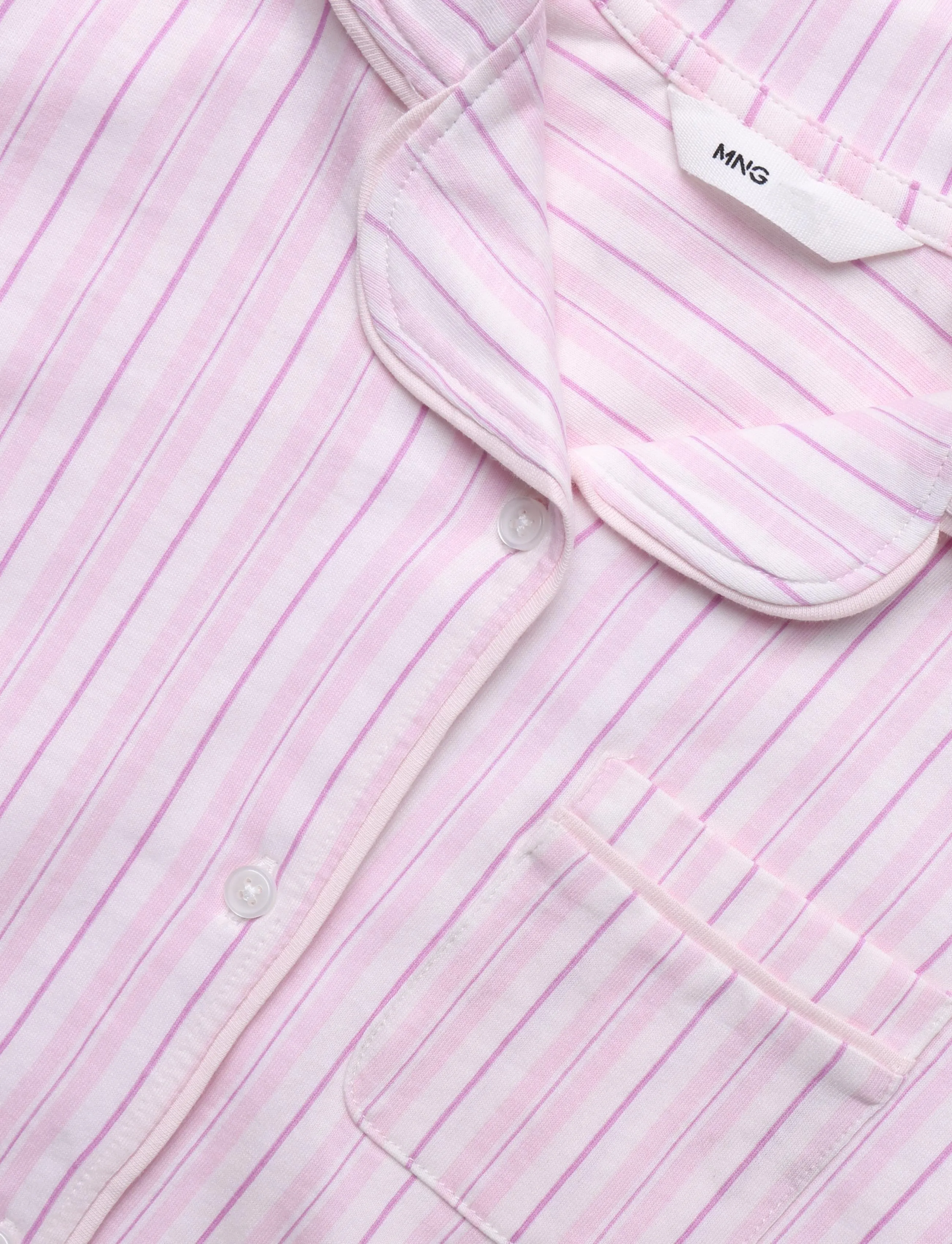 Mango - Full cotton striped pyjamas - pyjamassæt - pink - 2
