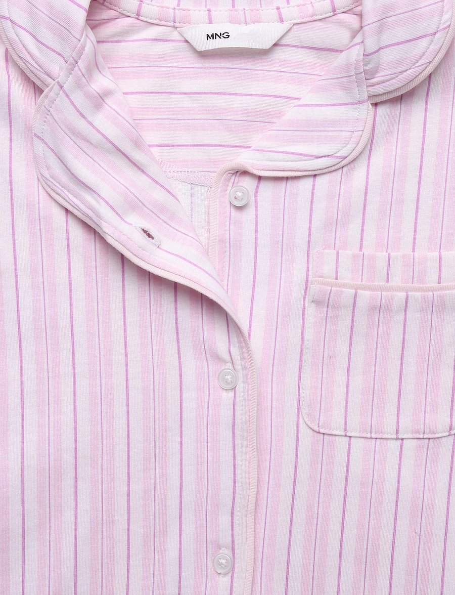 Mango - Full cotton striped pyjamas - pyjamassæt - pink - 3