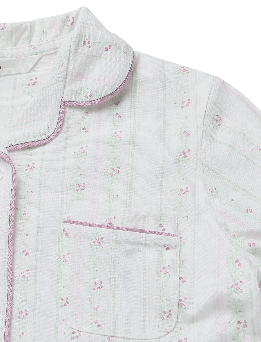 Mango - Floral-print pyjama set - pyjamassæt - natural white - 4