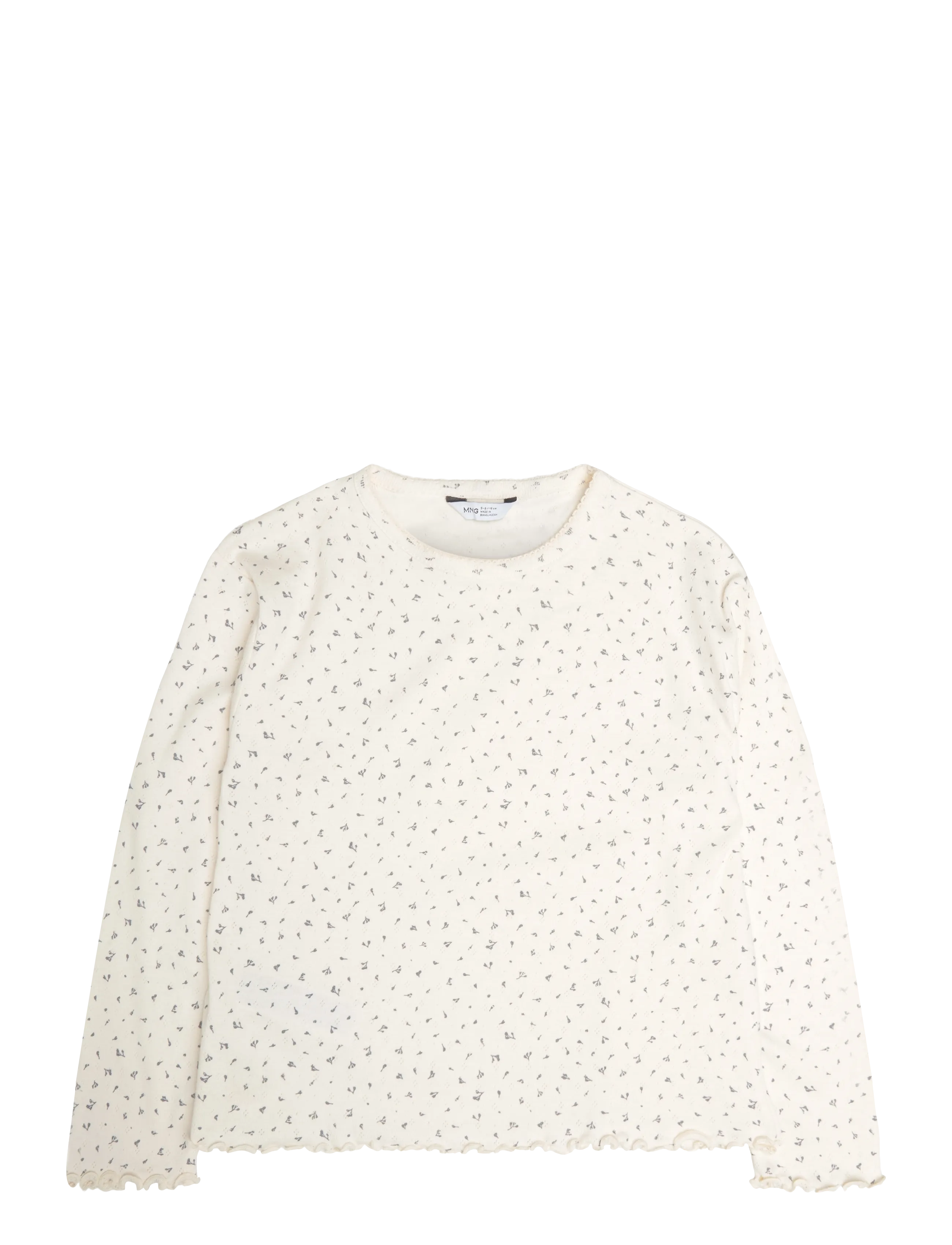 Mango 100% cotton floral full pyjamas set - Tøj - LIGHT BEIGE / beige