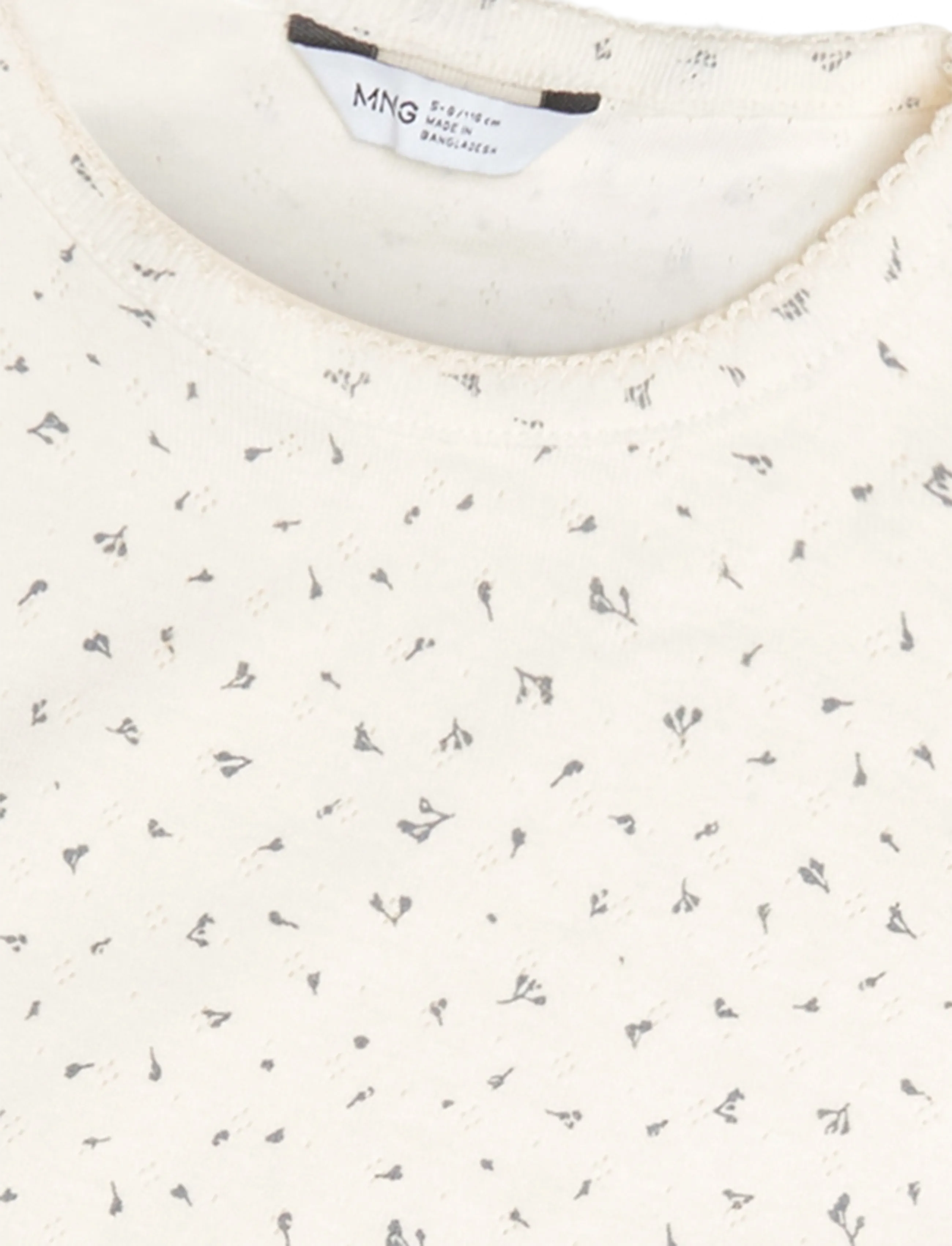 Mango - 100% cotton floral full pyjamas set - pyjamassæt - light beige - 2