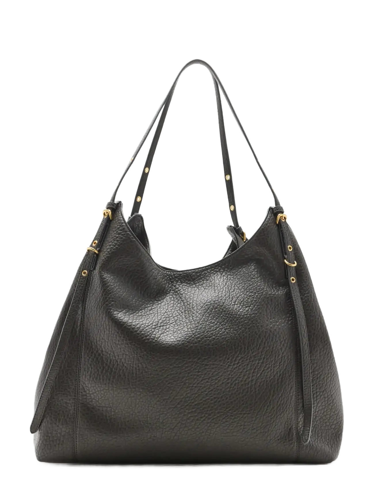 Mango Large Large-Buckle Bucket Bag, Damen, Beuteltasche, Grau, Gr.ONE SIZE
