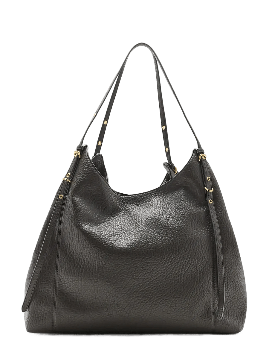 Mango - Large large-buckle bucket bag - bucket bags - grey - 0