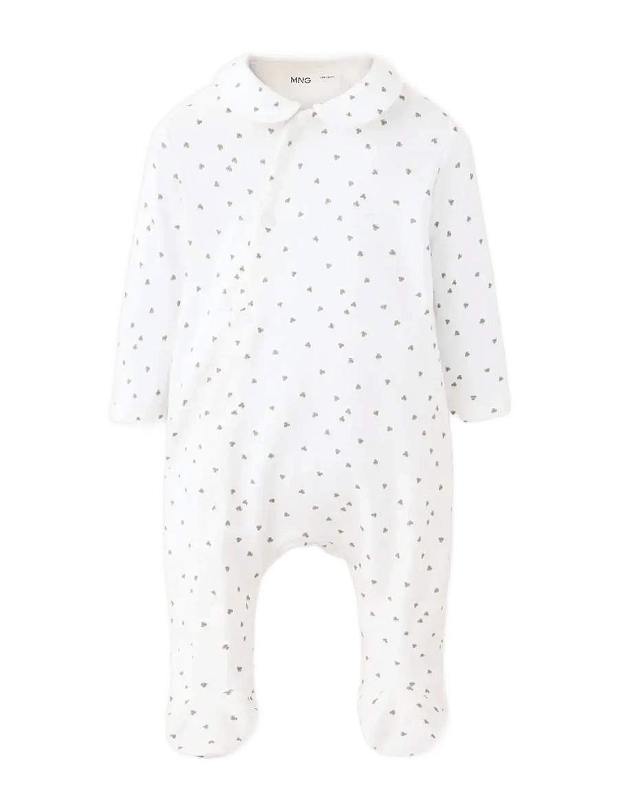 Mango - Printed long pyjamas - natdragter - natural white - 0