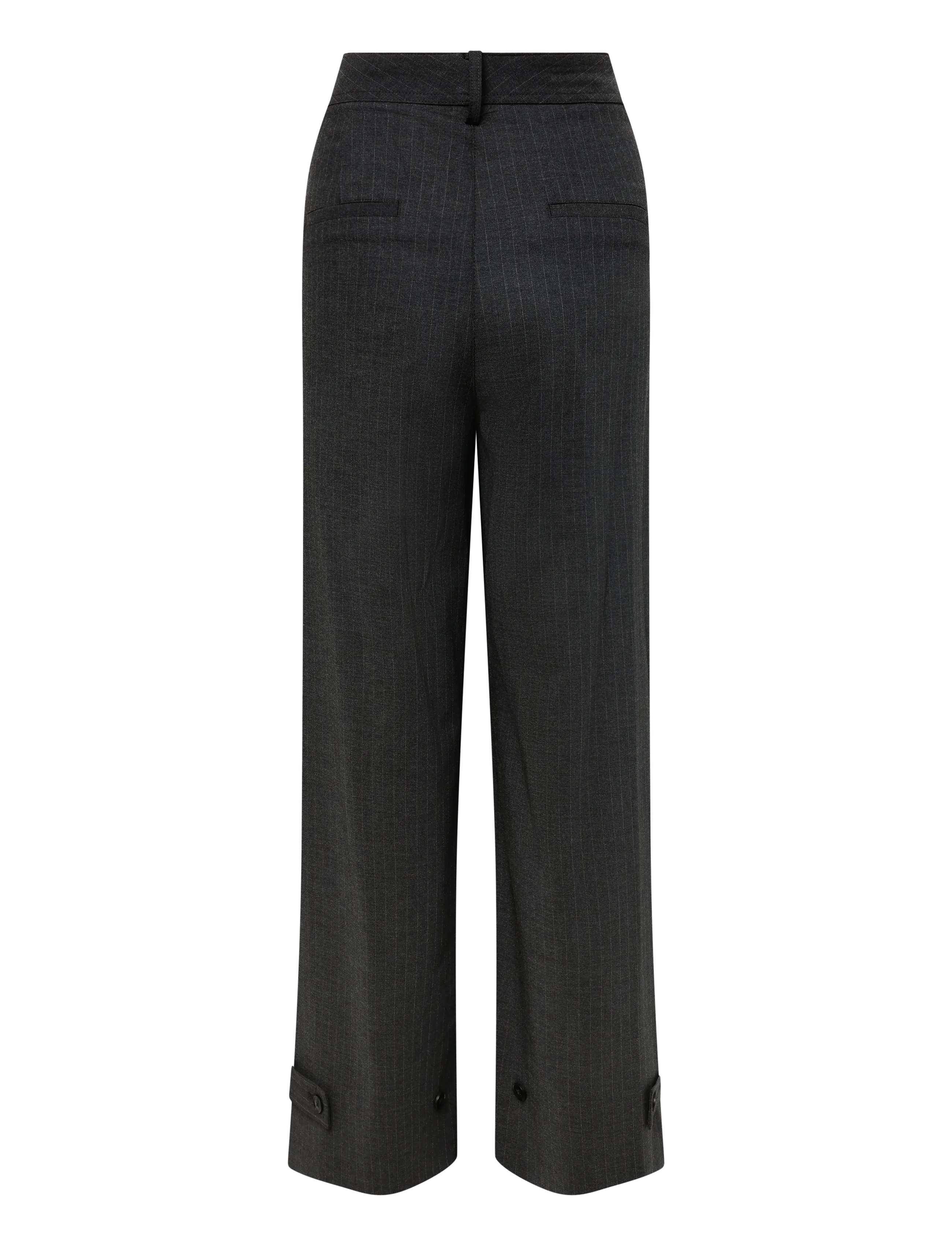 Mango - Adjustable-hem pinstripe trousers - kostymbyxor - grey - 2