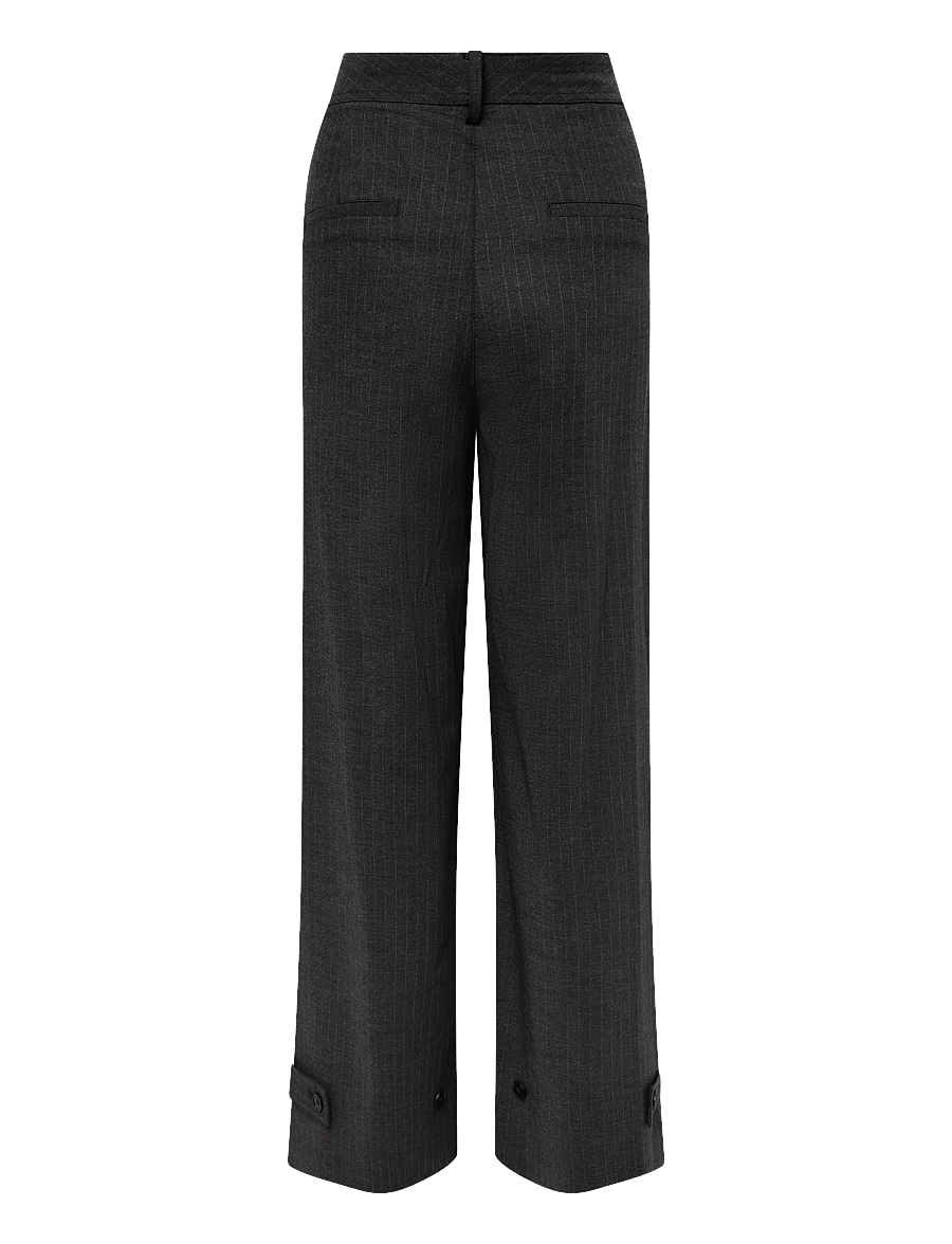 Mango - Adjustable-hem pinstripe trousers - kostymbyxor - grey - 2