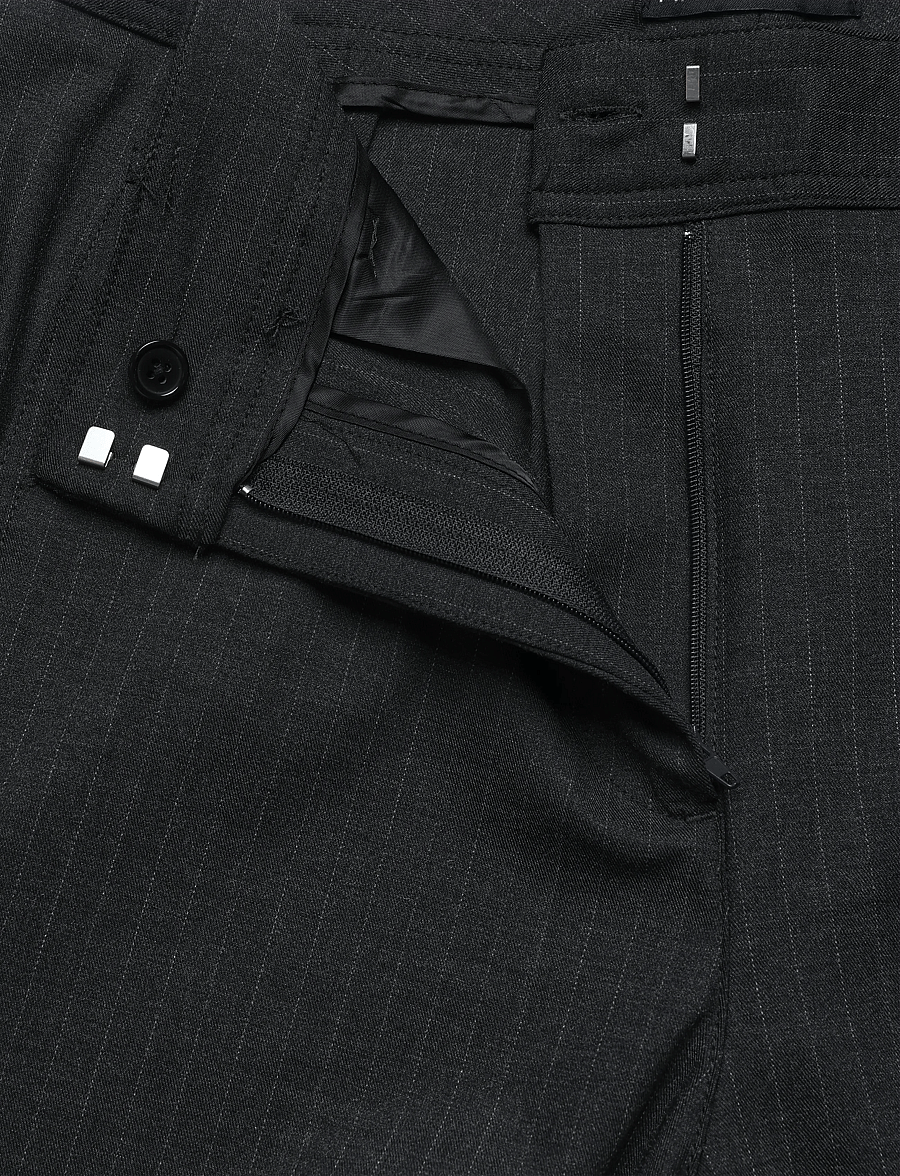Mango - Adjustable-hem pinstripe trousers - kostymbyxor - grey - 5