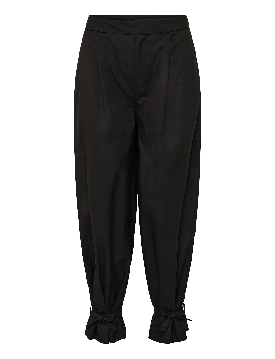 Mango - Baggy trousers with ties - barrelbyxor - dark brown - 0