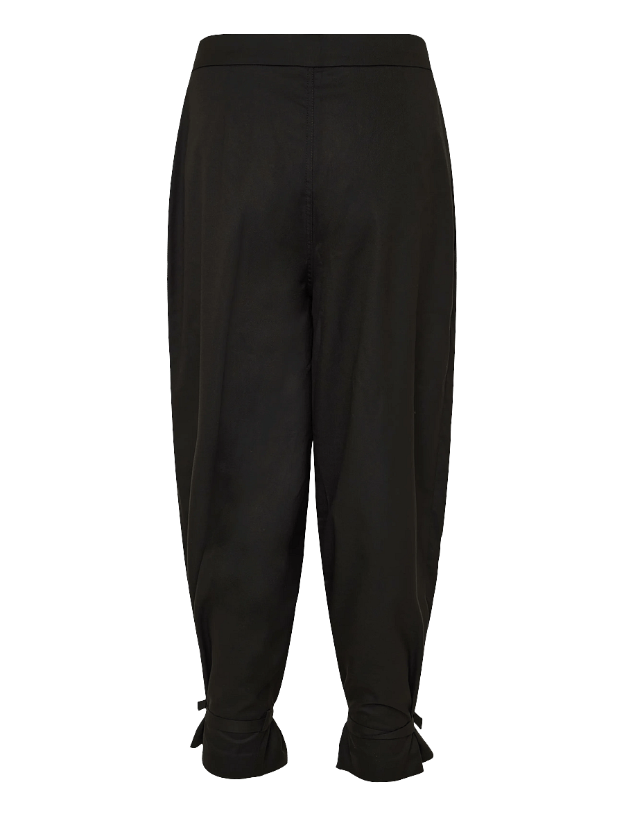 Mango - Baggy trousers with ties - barrelbyxor - dark brown - 1