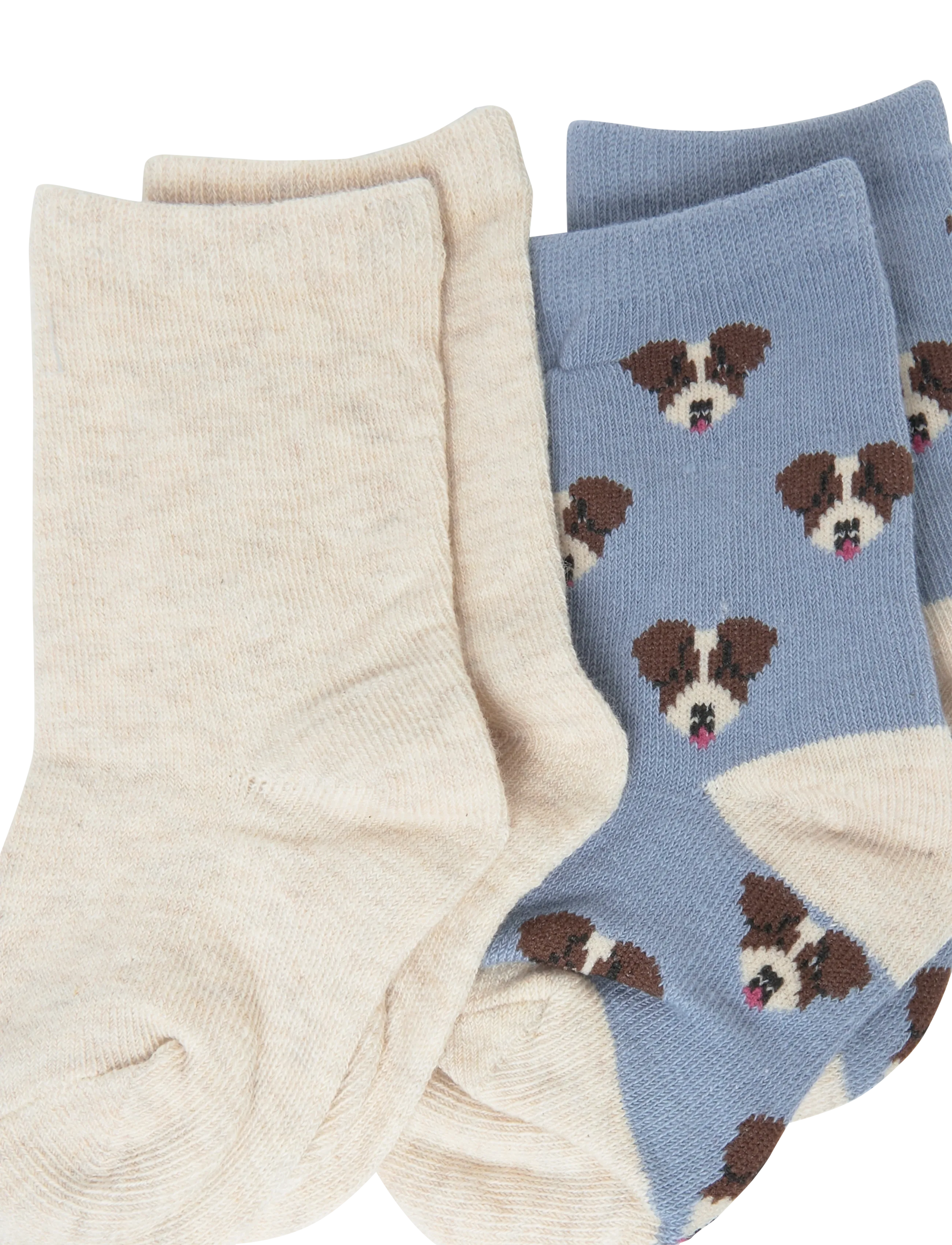Mango - Pack of 2 puppy socks - medium blue - 2