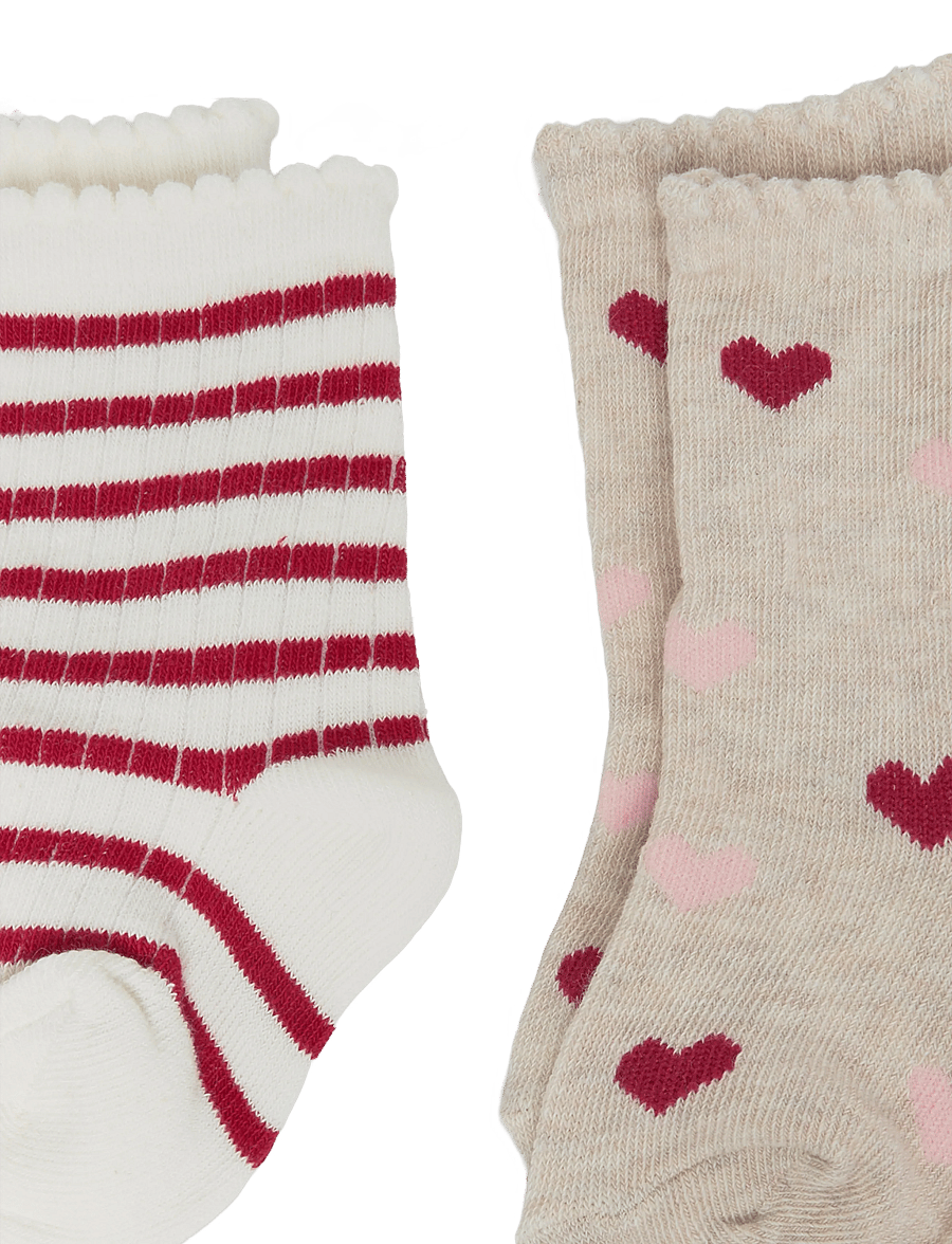 Mango - 2 pack printed socks - babysokker - red - 2