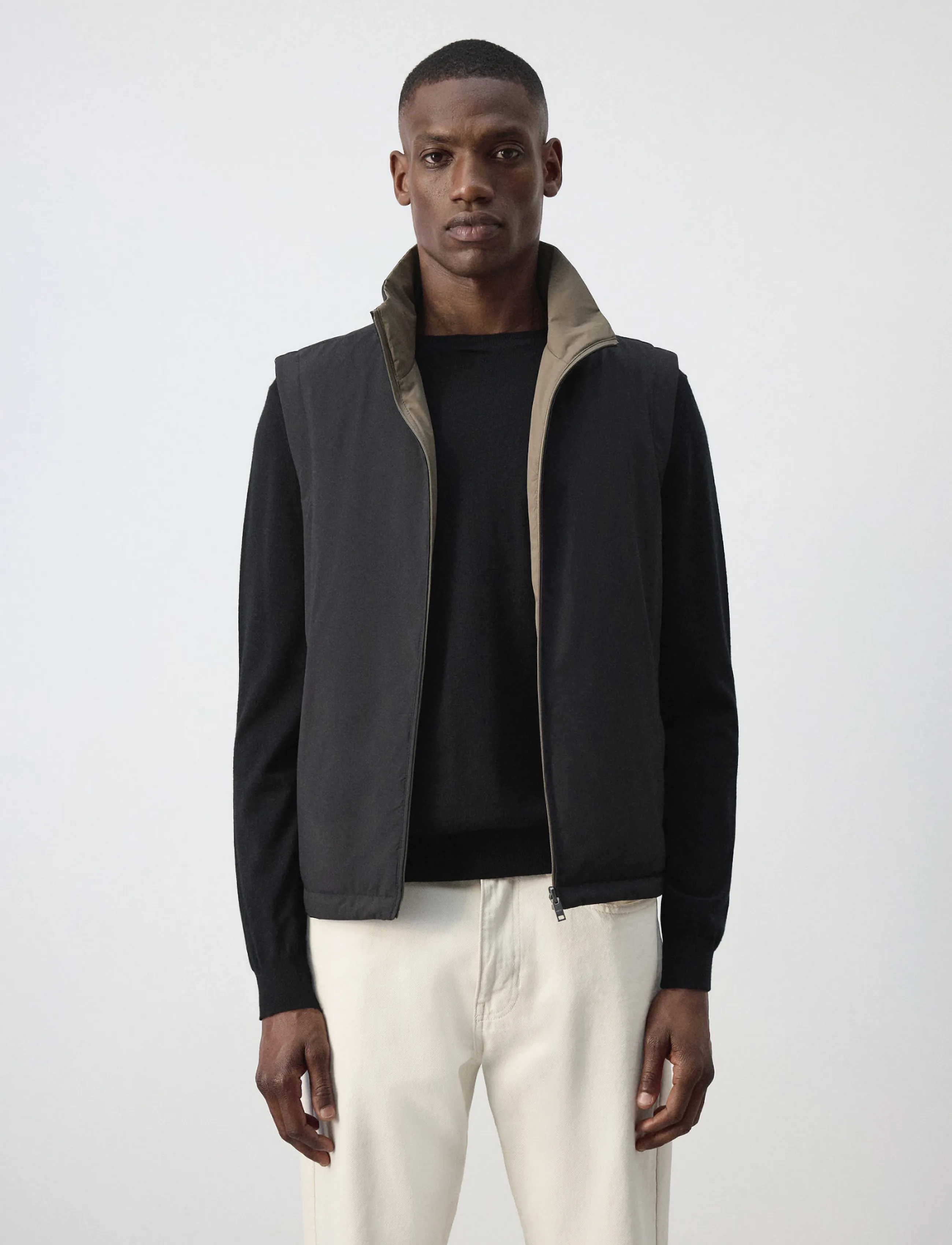 Mango Reversible water-repellent gilet - Looks for less - BLACK / black